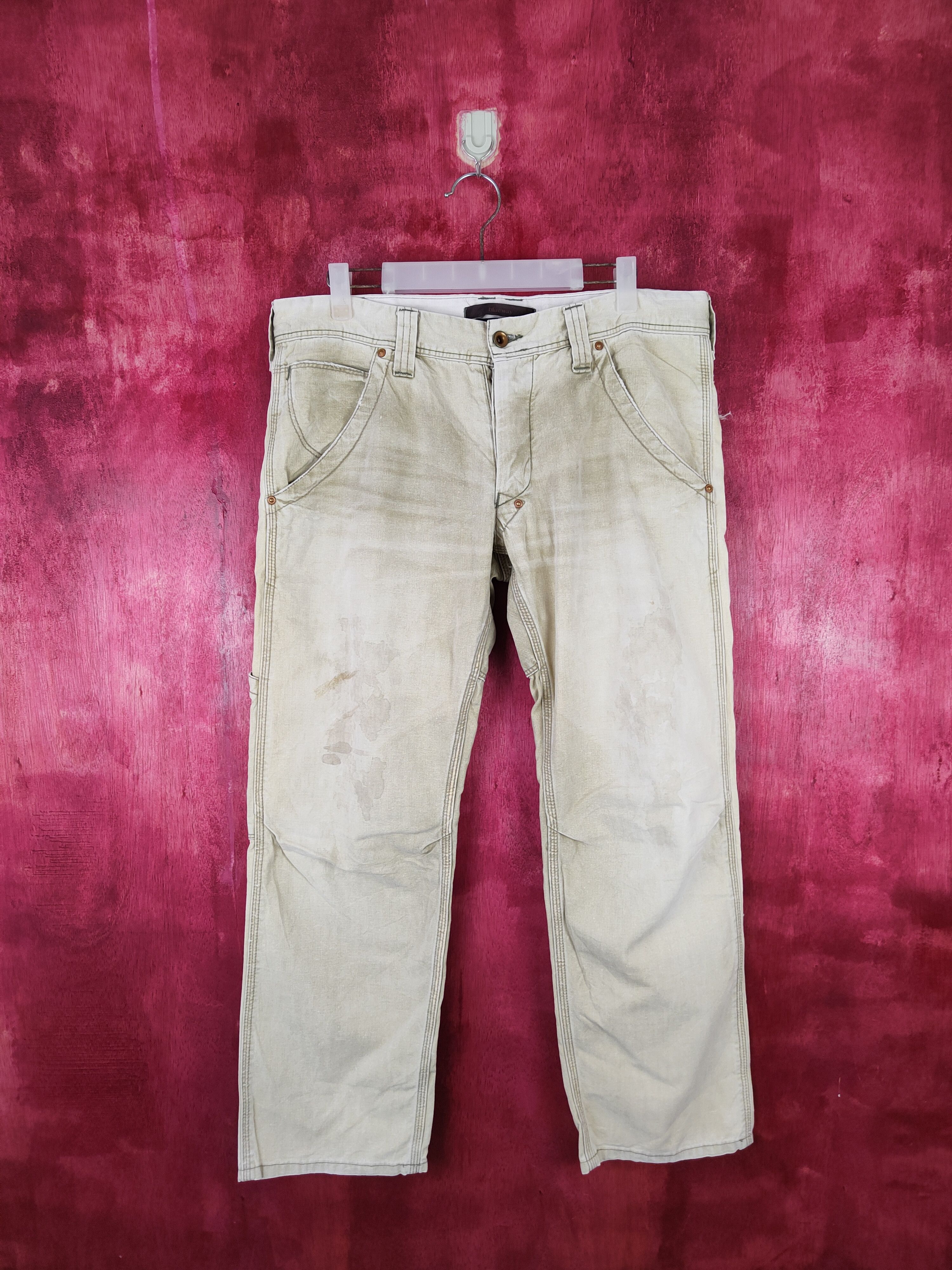 Japanese Brand Blue Way Faded Light Green Tactical Cargo Pants #S559 Size US 34 / EU 50 - 1 Thumbnail