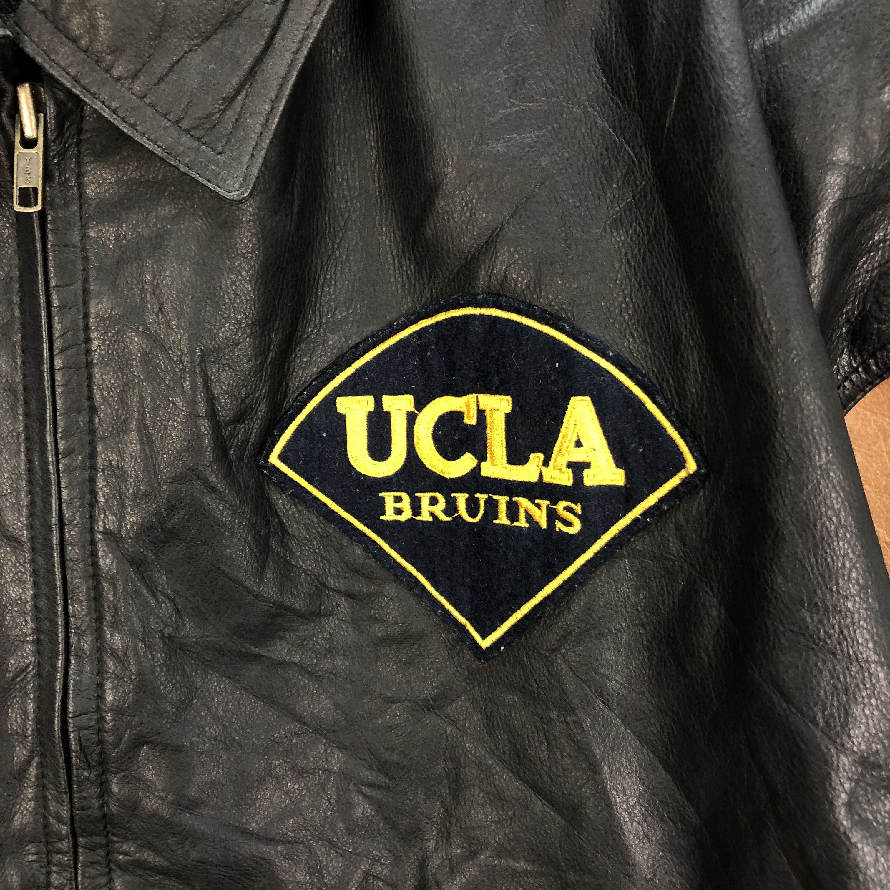 Japanese Brand J ELKINS BY ALAMO UOMO UCLA BRUINS WOOL LEATHER JACKET #6343 Size US XL / EU 56 / 4 - 7 Thumbnail