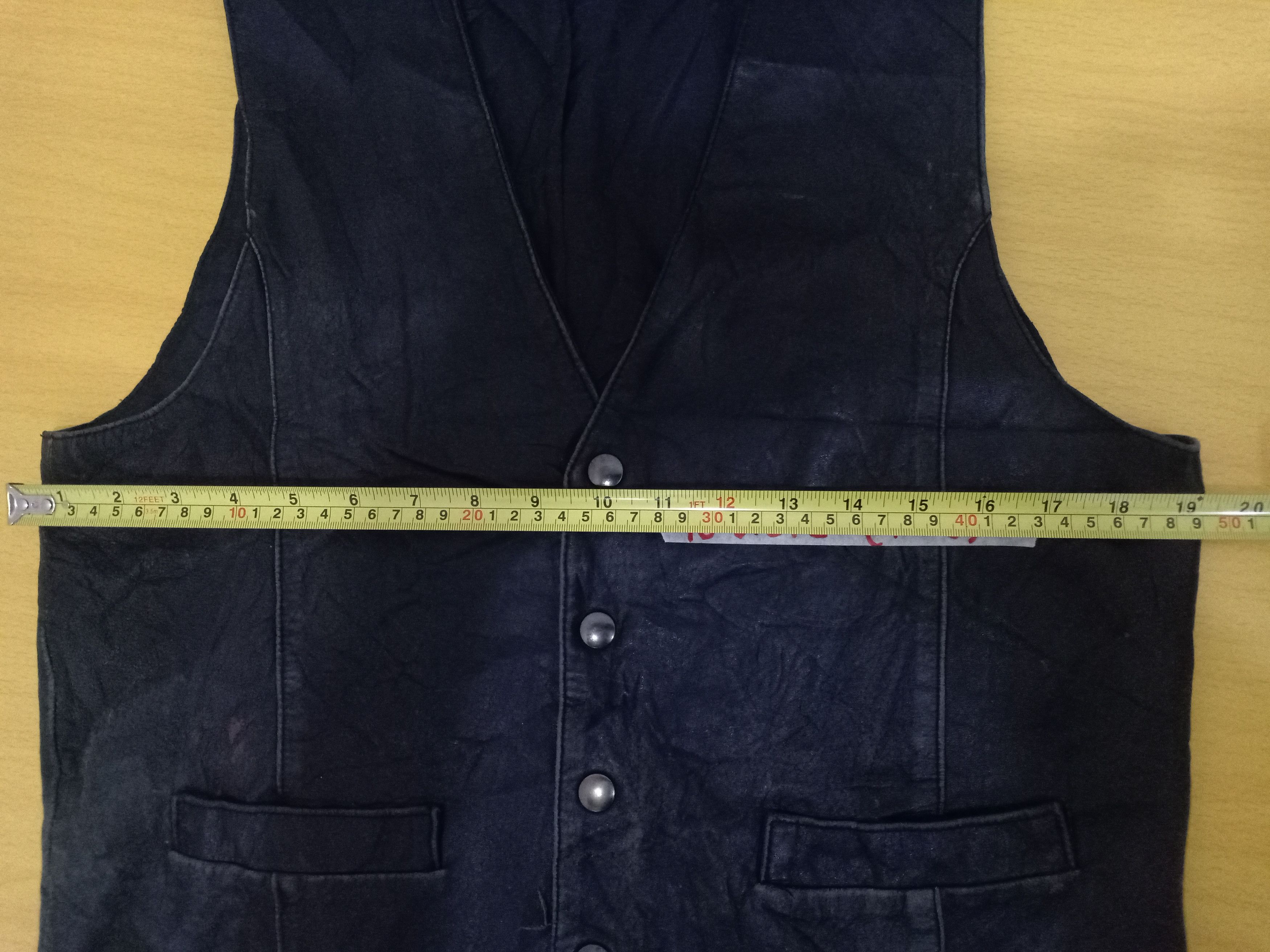 Japanese Brand Custom Made Leather Vest Scovill Button Size US M / EU 48-50 / 2 - 5 Thumbnail