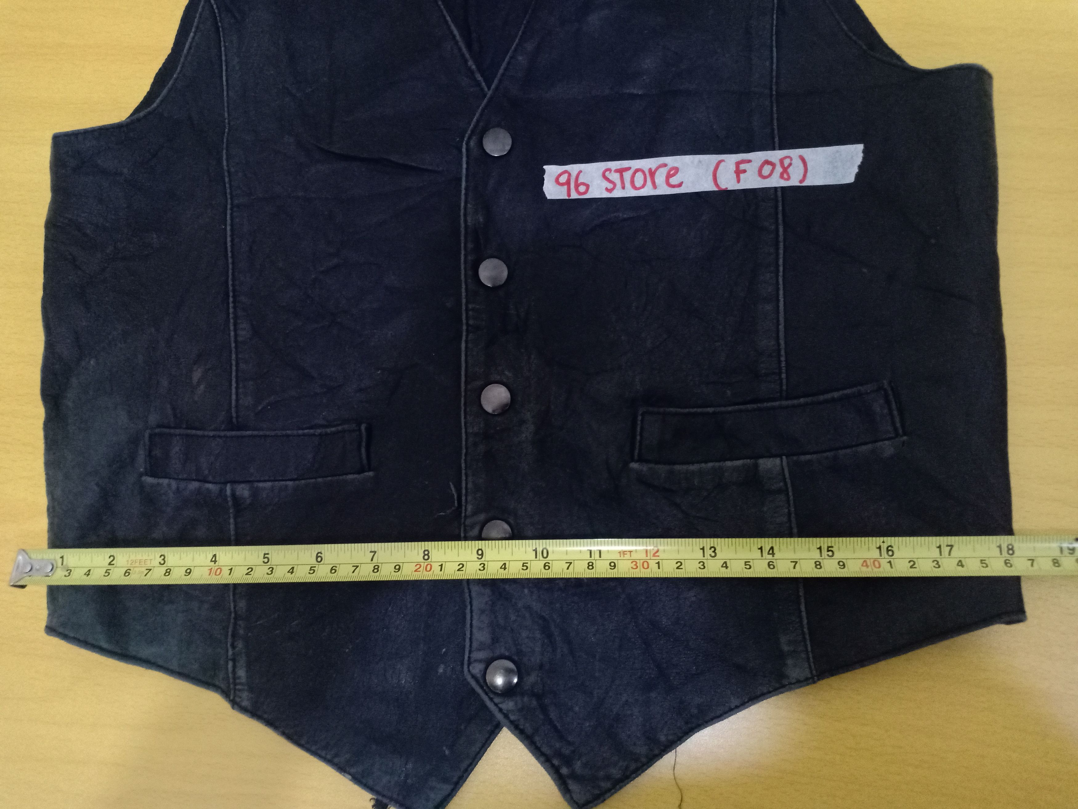 Japanese Brand Custom Made Leather Vest Scovill Button Size US M / EU 48-50 / 2 - 7 Thumbnail
