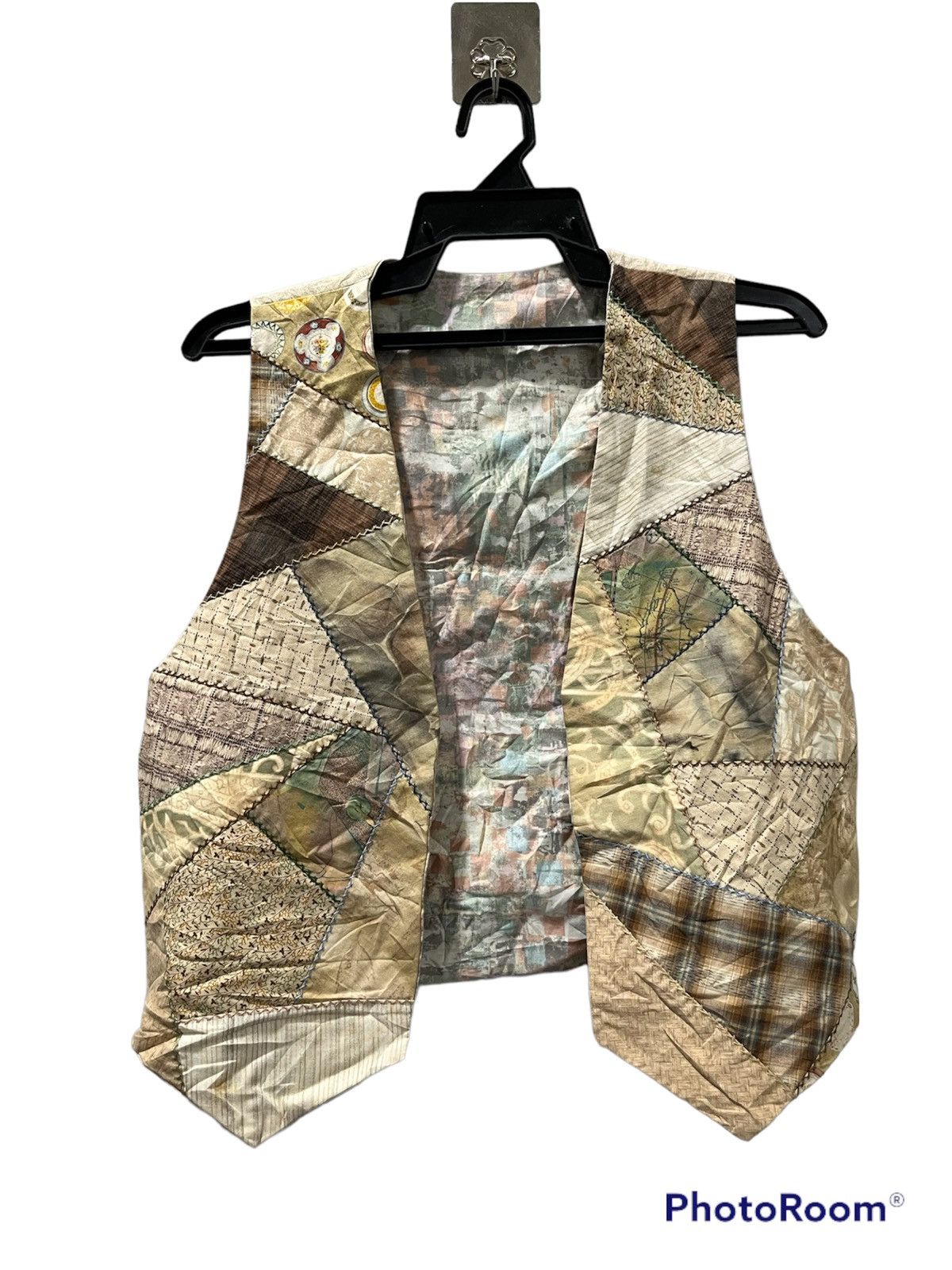 Japanese Brand Japanese Patch work Vest Size US M / EU 48-50 / 2 - 1 Thumbnail