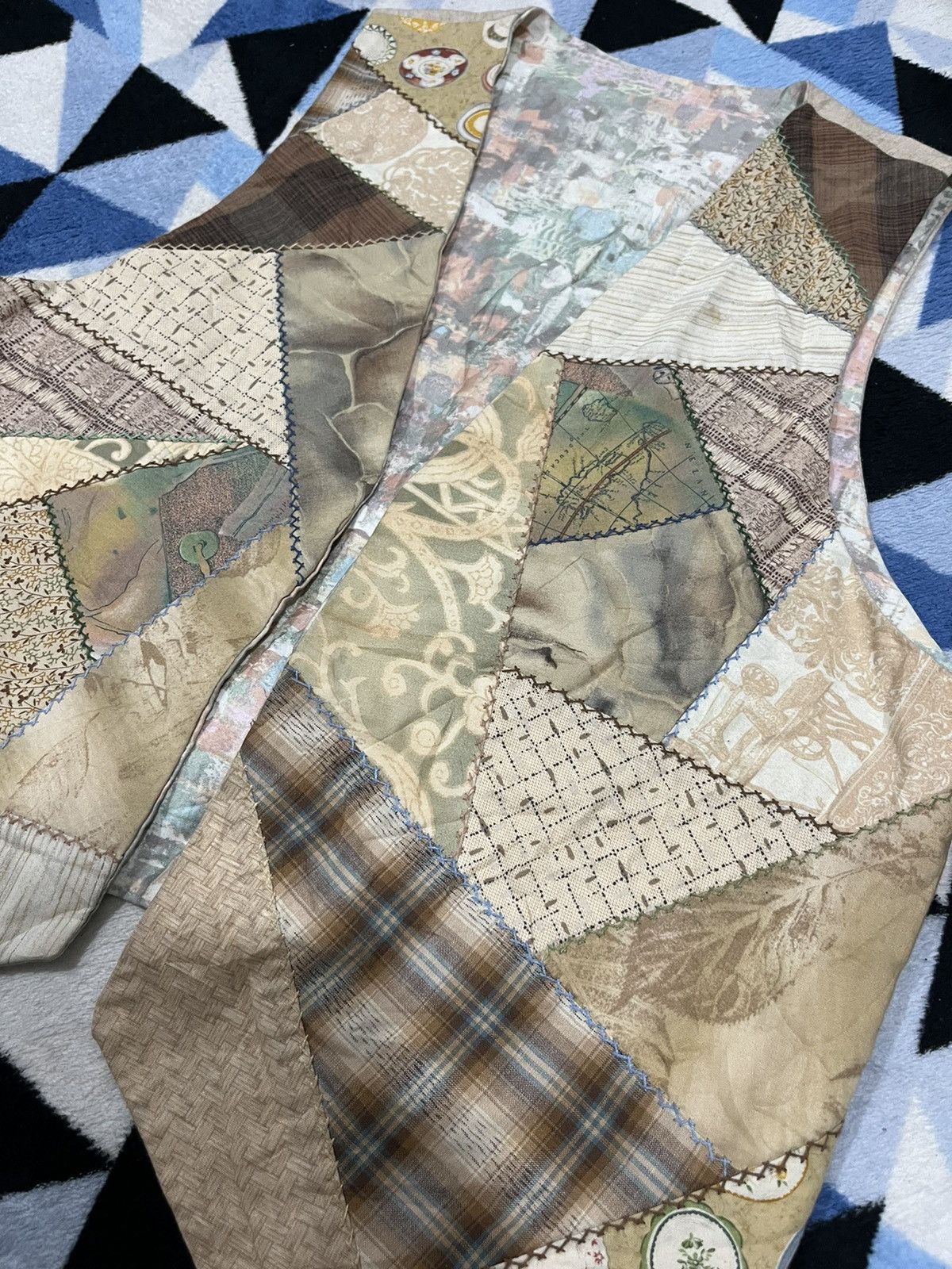 Japanese Brand Japanese Patch work Vest Size US M / EU 48-50 / 2 - 9 Thumbnail