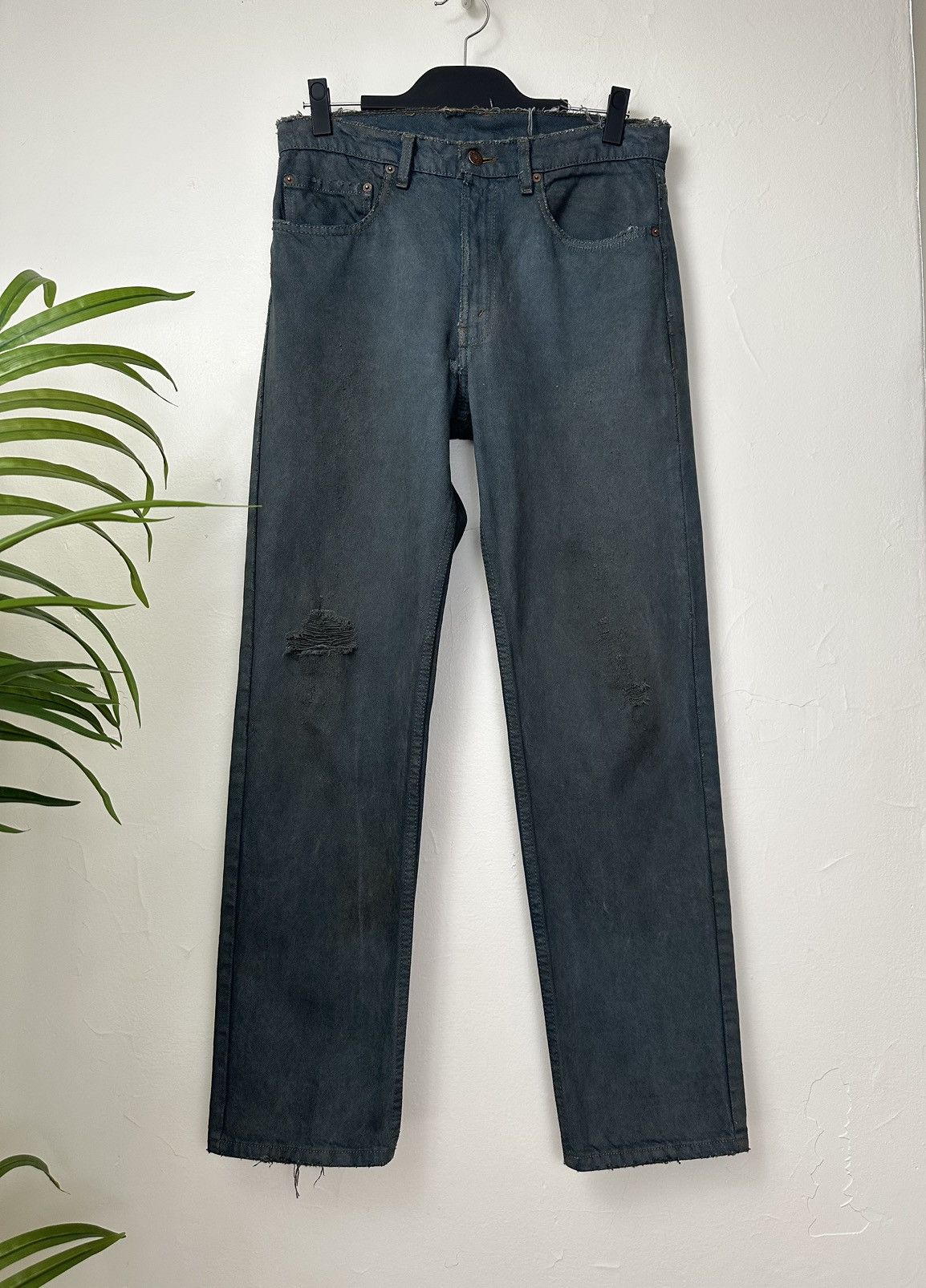 Levi's (31x31) VINTAGE CRAZY FADED TEAL Levi’s 505 JEANS Size US 31 - 2 Thumbnail