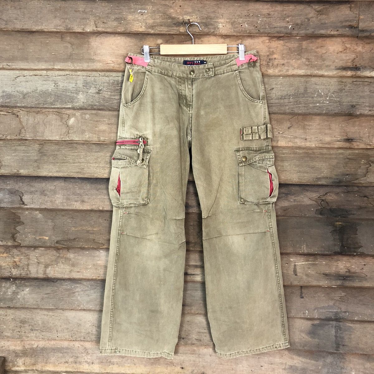 Japanese Brand DL AFT Jeans Brown Multipocket Tactical Cargo Pants #3811 Size 29" - 1 Thumbnail