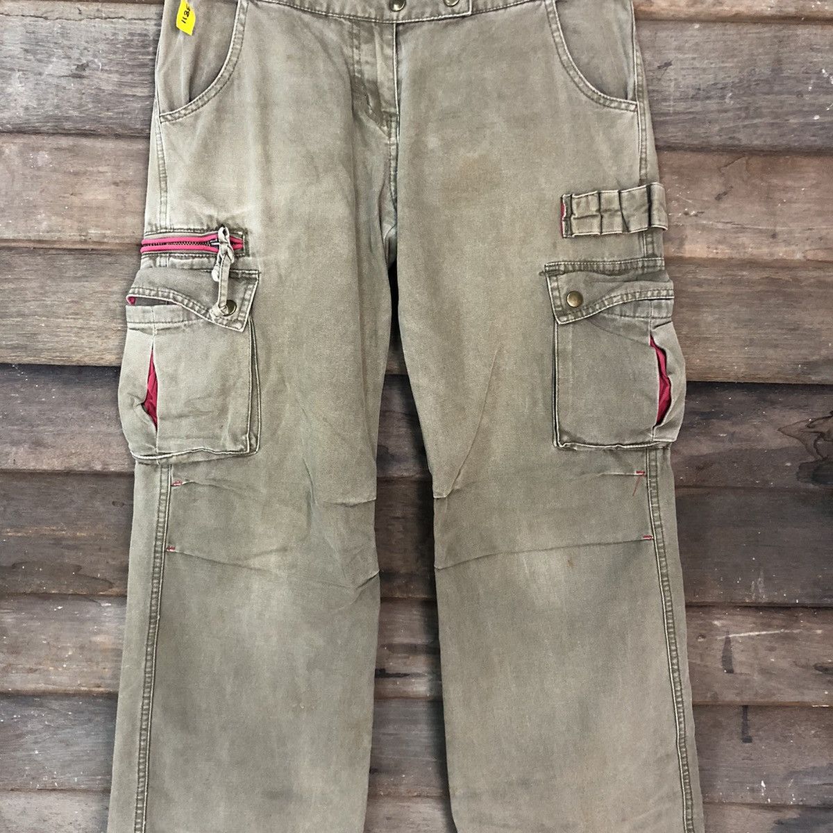 Japanese Brand DL AFT Jeans Brown Multipocket Tactical Cargo Pants #3811 Size 29" - 4 Thumbnail