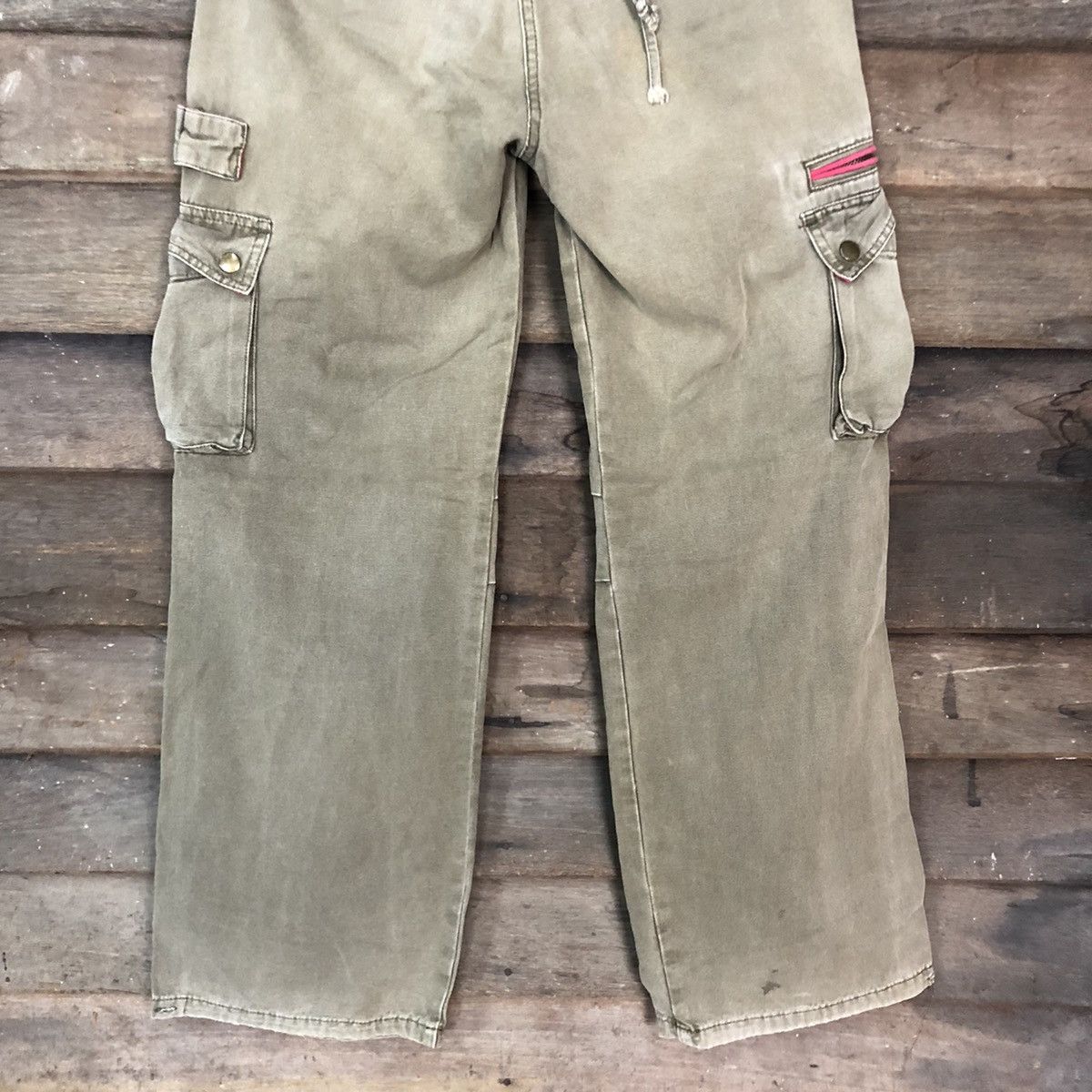 Japanese Brand DL AFT Jeans Brown Multipocket Tactical Cargo Pants #3811 Size 29" - 11 Thumbnail
