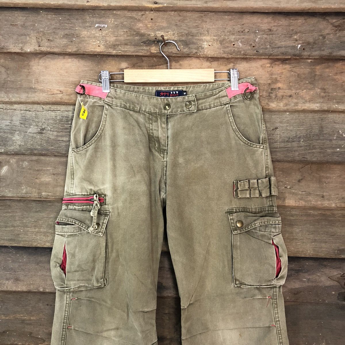 Japanese Brand DL AFT Jeans Brown Multipocket Tactical Cargo Pants #3811 Size 29" - 2 Thumbnail
