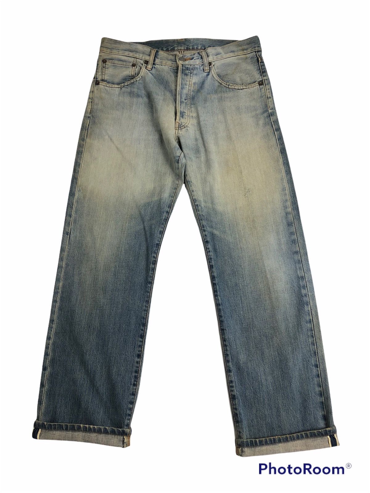 Japanese Brand Japanese Uniqlo Selvedge 2 Tone Color Denim Pants Size US 32 / EU 48 - 1 Thumbnail