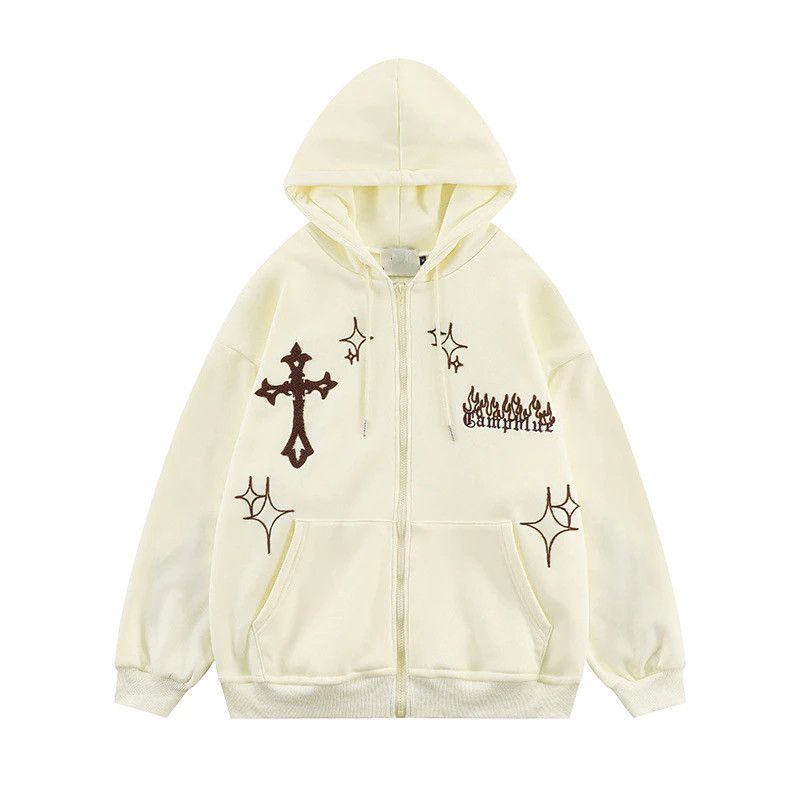 【KOOLOSET】Wikipedia Embroidered Hoodie HaiZi XiHuan Cool Fox Embroiderd Hoodies Japanese Embroidery