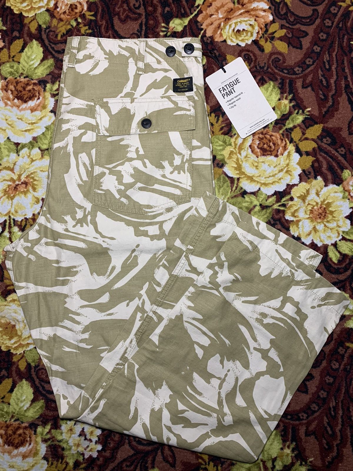 image of Carhartt Fatigue Pants Wip in Camo, Men's (Size 36)