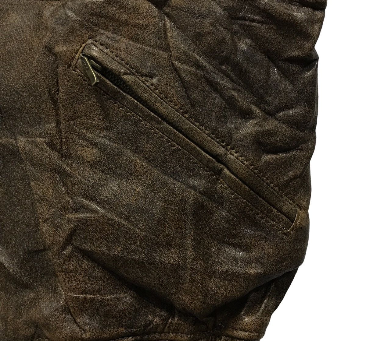 Vintage VINTAGE LEATHER JACKET VEST Size US M / EU 48-50 / 2 - 6 Thumbnail