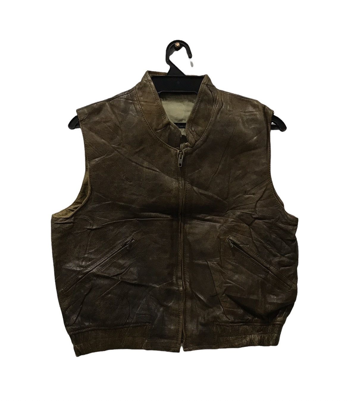VINTAGE LEATHER JACKET VEST