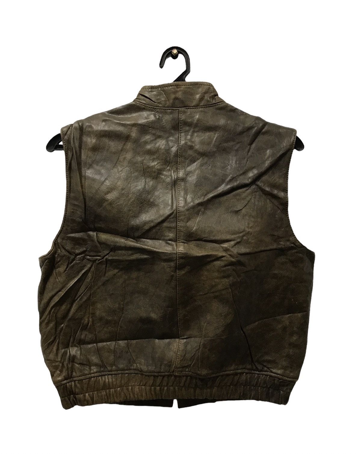 Vintage VINTAGE LEATHER JACKET VEST Size US M / EU 48-50 / 2 - 2 Thumbnail