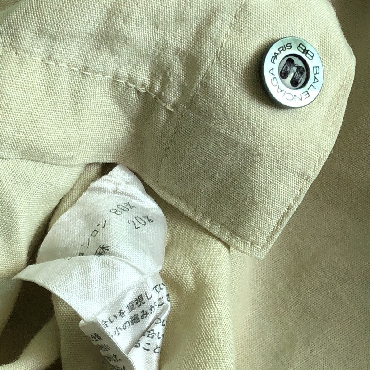 Balenciaga × Vintage Vintage Balenciaga Mandarin Colar Button Shirt Made In Japan Size US M / EU 48-50 / 2 - 9 Thumbnail