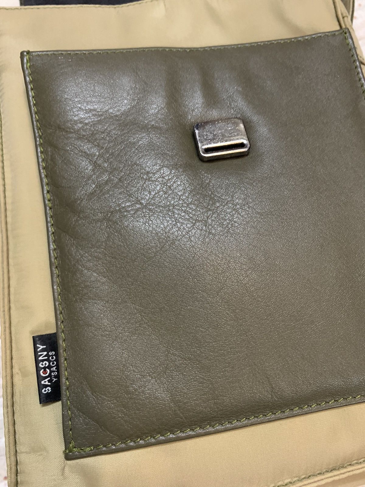 Y's × Yohji Yamamoto FINAL⚡️Japanese Y’saccs Soft Leather / Nylon Sling Bag Size ONE SIZE - 8 Thumbnail