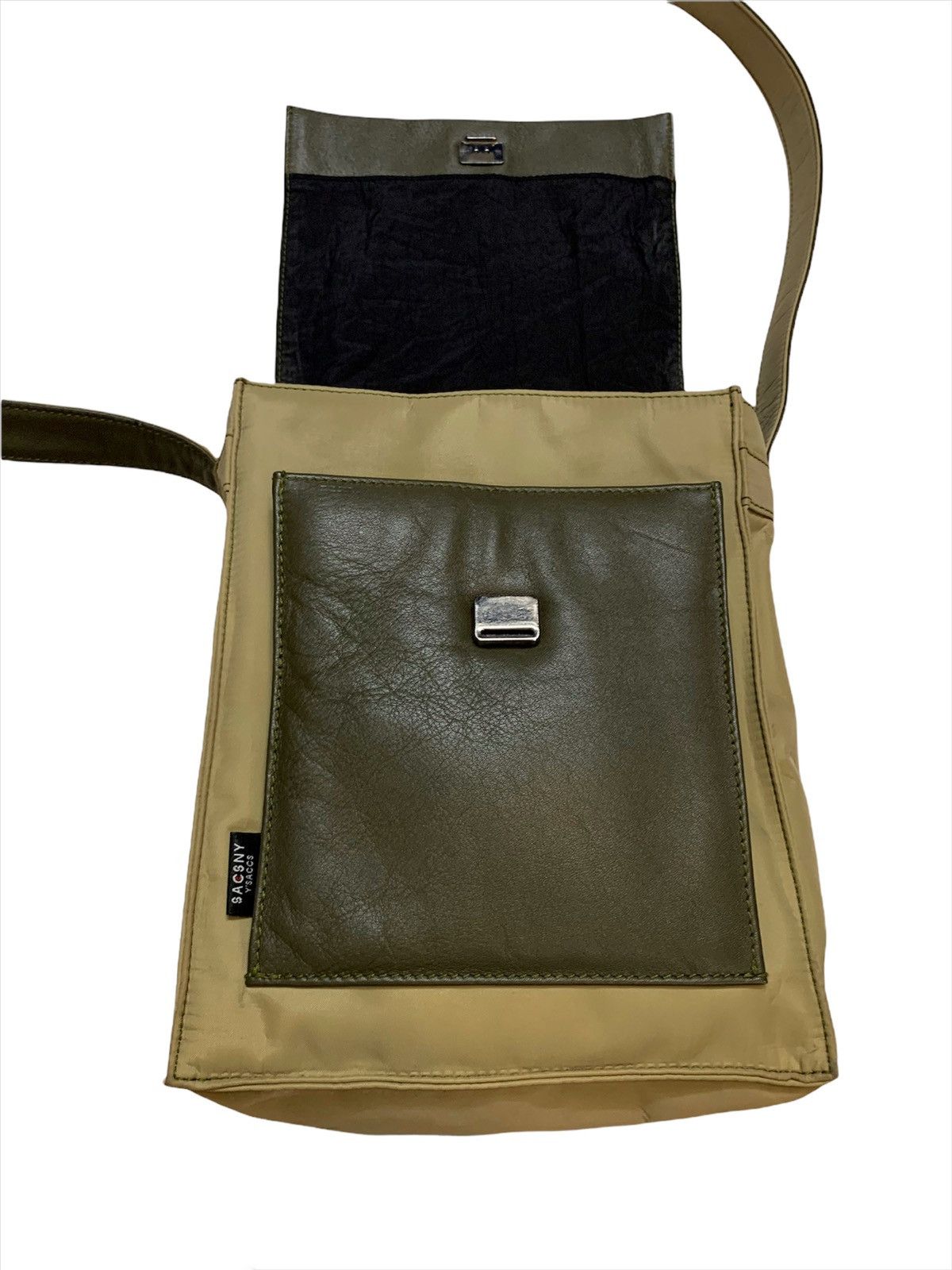 Y's × Yohji Yamamoto FINAL⚡️Japanese Y’saccs Soft Leather / Nylon Sling Bag Size ONE SIZE - 5 Thumbnail