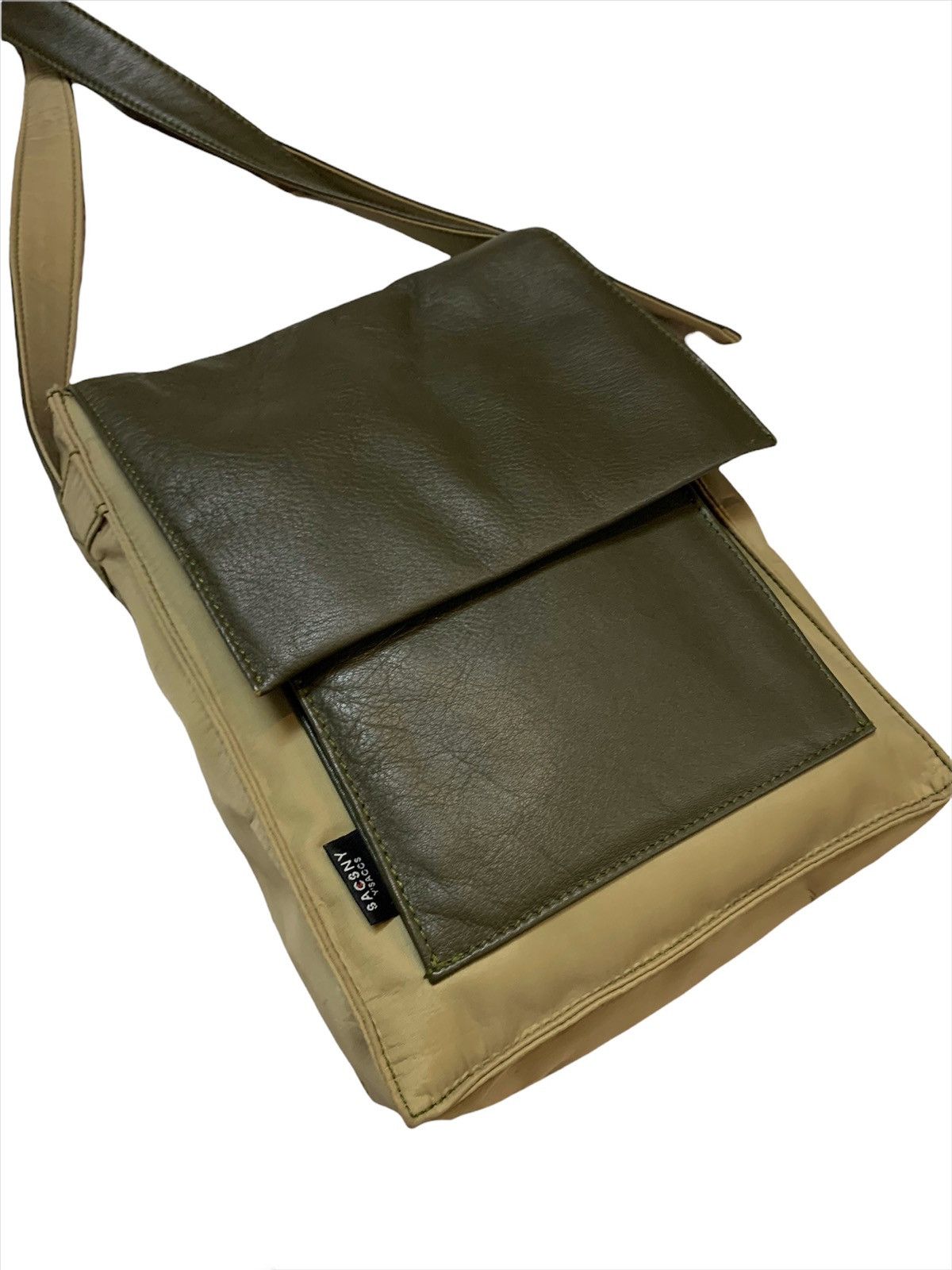 Y's × Yohji Yamamoto FINAL⚡️Japanese Y’saccs Soft Leather / Nylon Sling Bag Size ONE SIZE - 3 Thumbnail