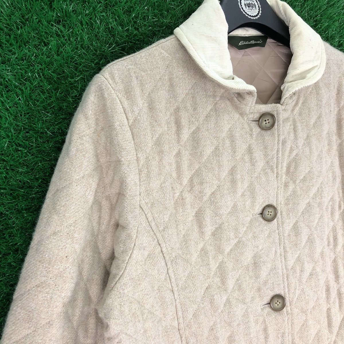 Eddie Bauer Vintage Eddie Bauer Quilted Wool Jacket Button up Size US M / EU 48-50 / 2 - 2 Thumbnail