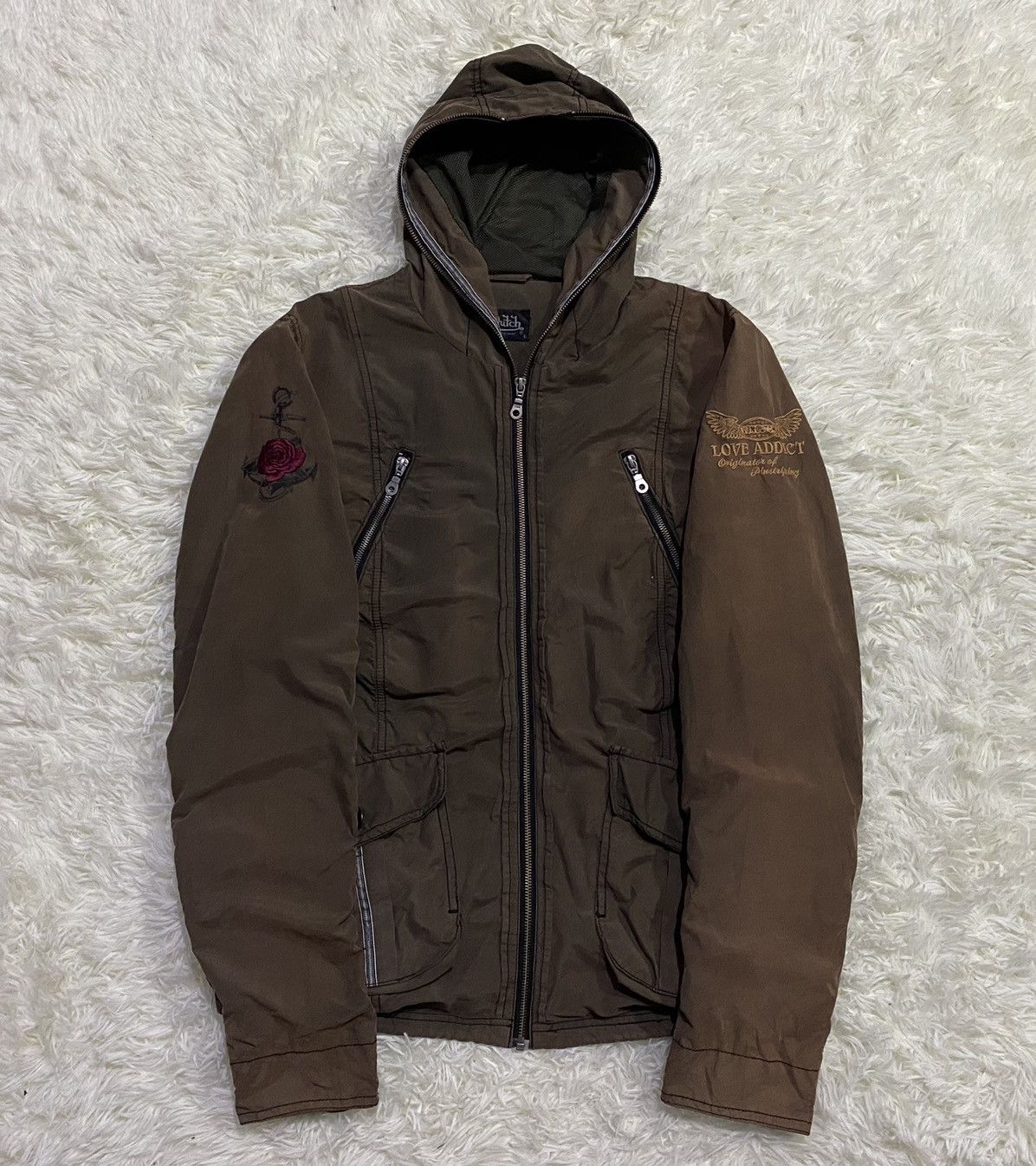 Von Dutch 💥Rare💥Von Dutch Love Addict Faded Fullzip Fishtail Jacket Size US M / EU 48-50 / 2 - 3 Thumbnail