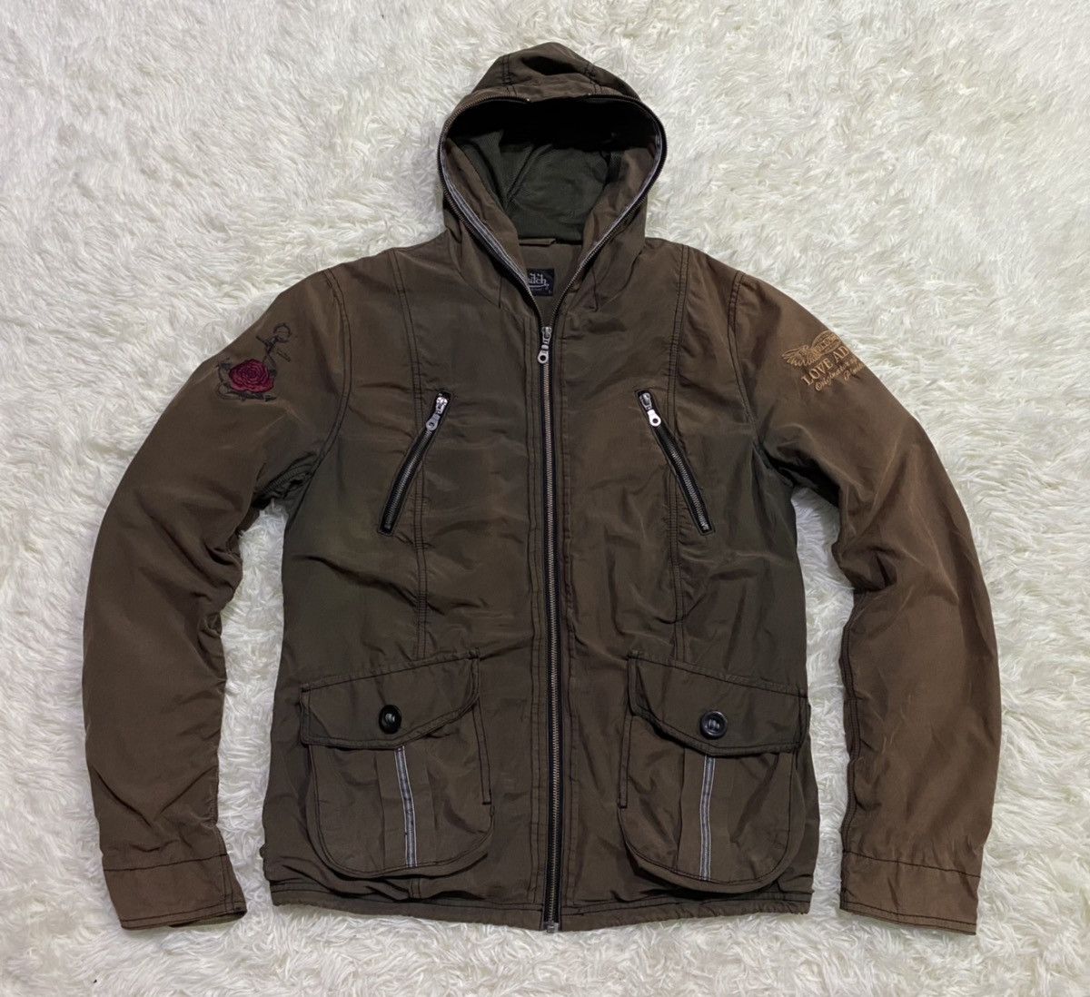 Von Dutch 💥Rare💥Von Dutch Love Addict Faded Fullzip Fishtail Jacket Size US M / EU 48-50 / 2 - 2 Thumbnail