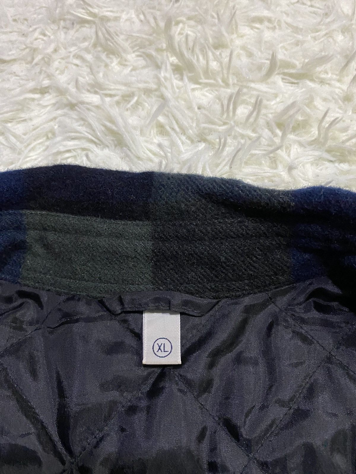 Flannel Vintage Uniqlo Quilted Wool Blend Checked Flannel Size US XL / EU 56 / 4 - 10 Thumbnail