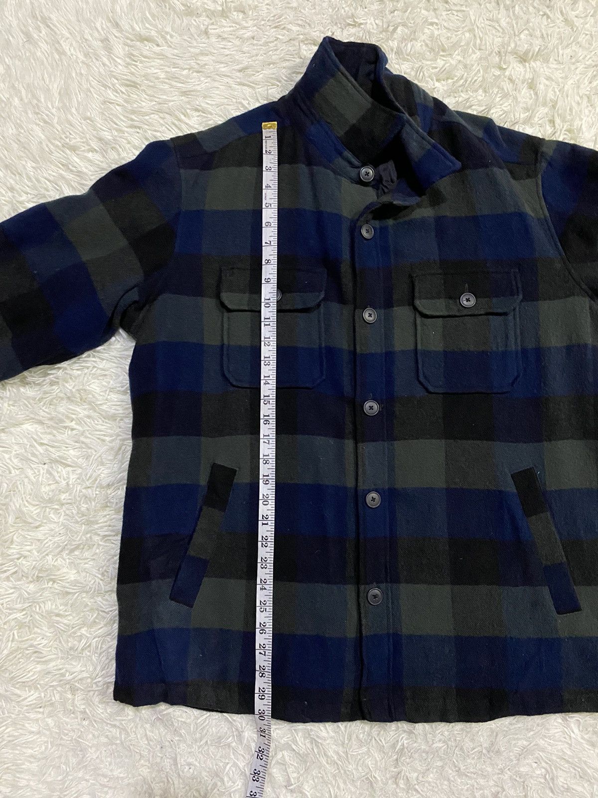 Flannel Vintage Uniqlo Quilted Wool Blend Checked Flannel Size US XL / EU 56 / 4 - 13 Thumbnail