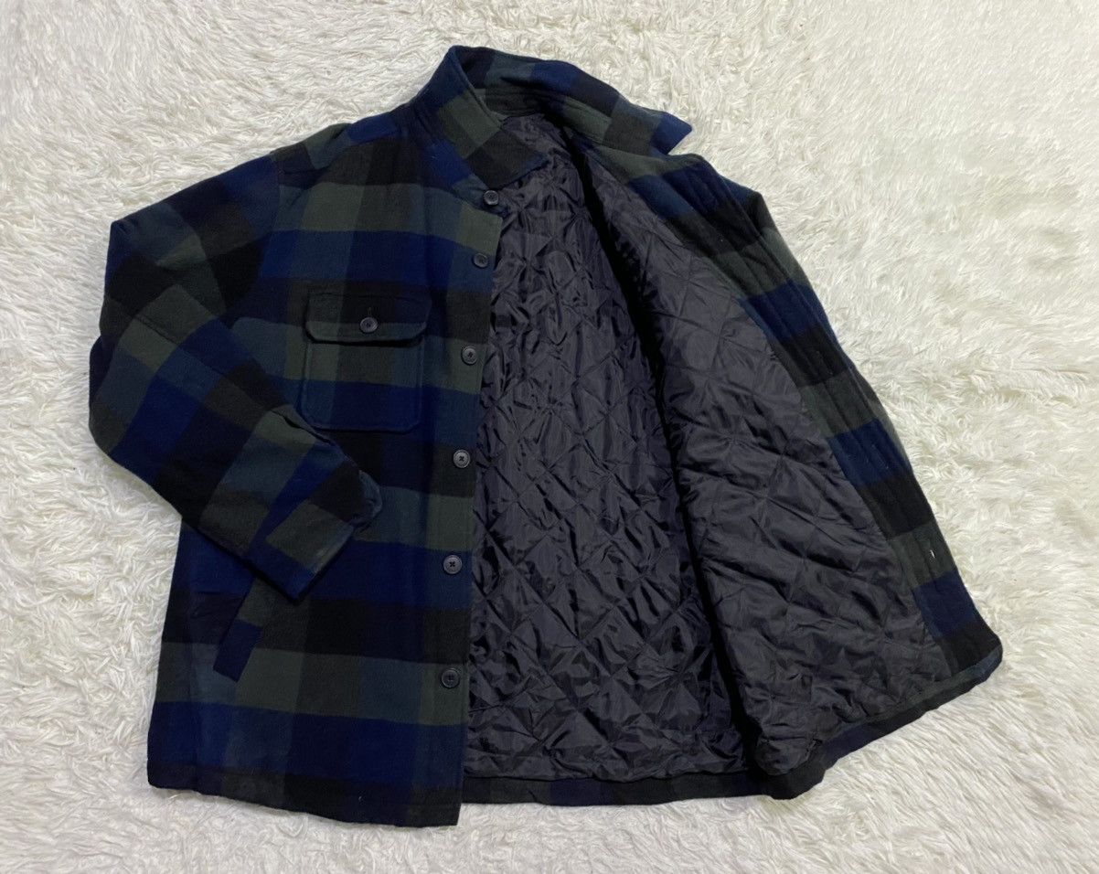 Flannel Vintage Uniqlo Quilted Wool Blend Checked Flannel Size US XL / EU 56 / 4 - 8 Thumbnail