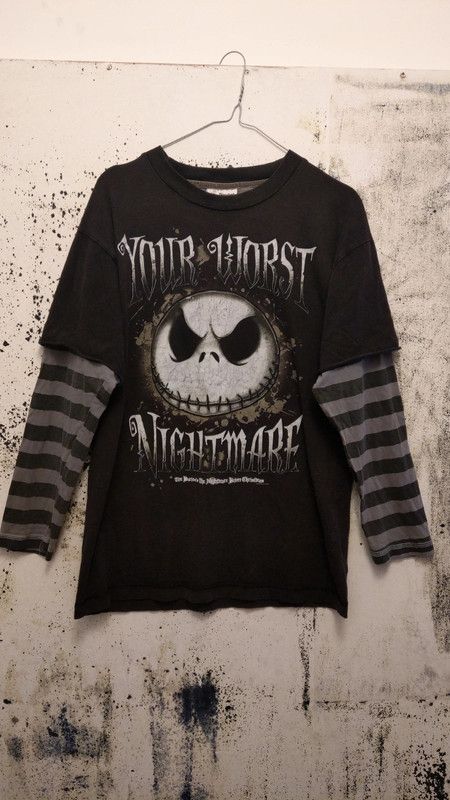 image of Anima x Movie 'your Worst Nightmare' Shirt Nightmare Before Christmas in Black, Men's (Size Medium)