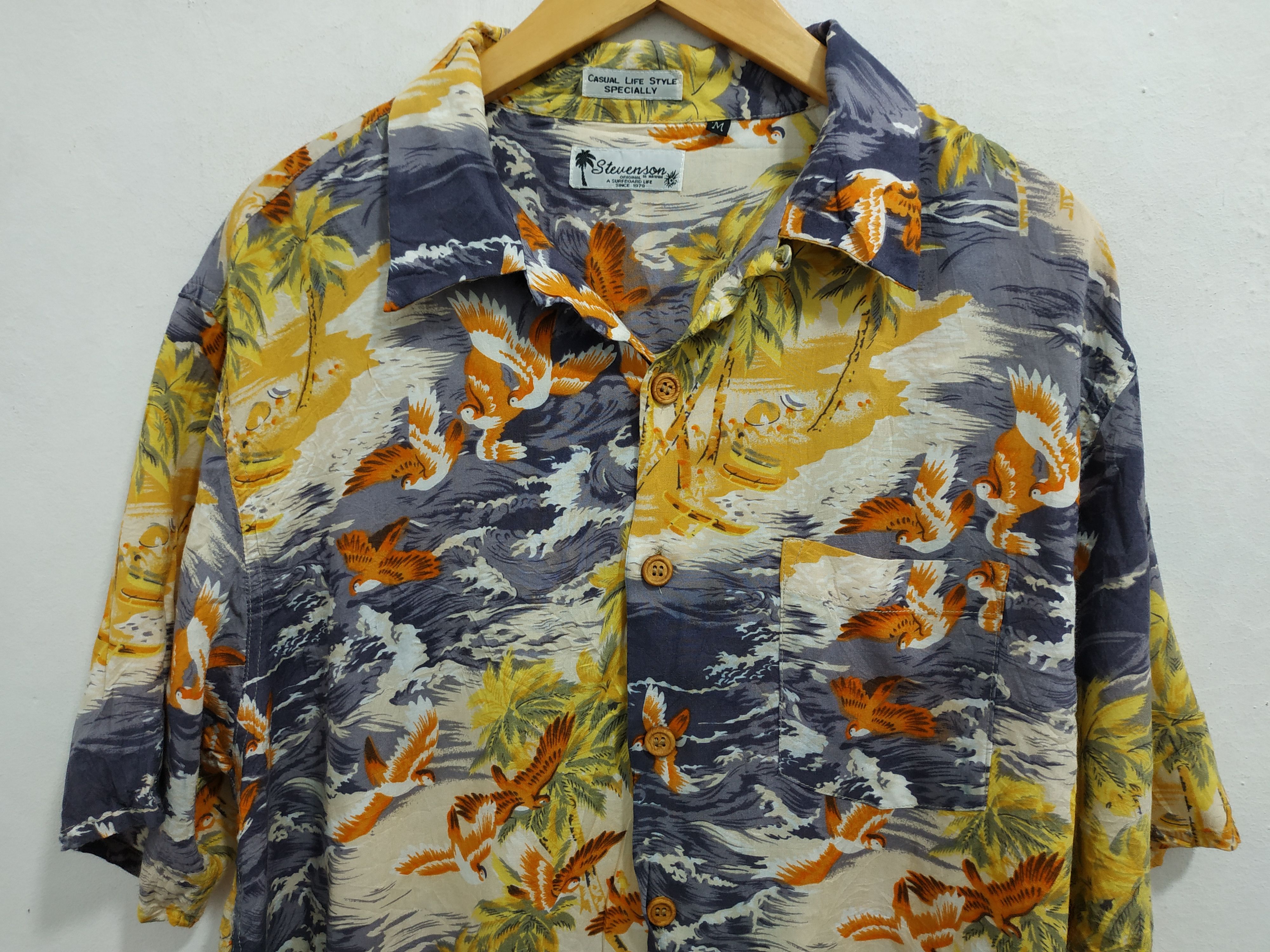 Japanese Brand Stevenson Aloha Hawaiian Rayo Shirt not Sunsurf Size US M / EU 48-50 / 2 - 5 Thumbnail