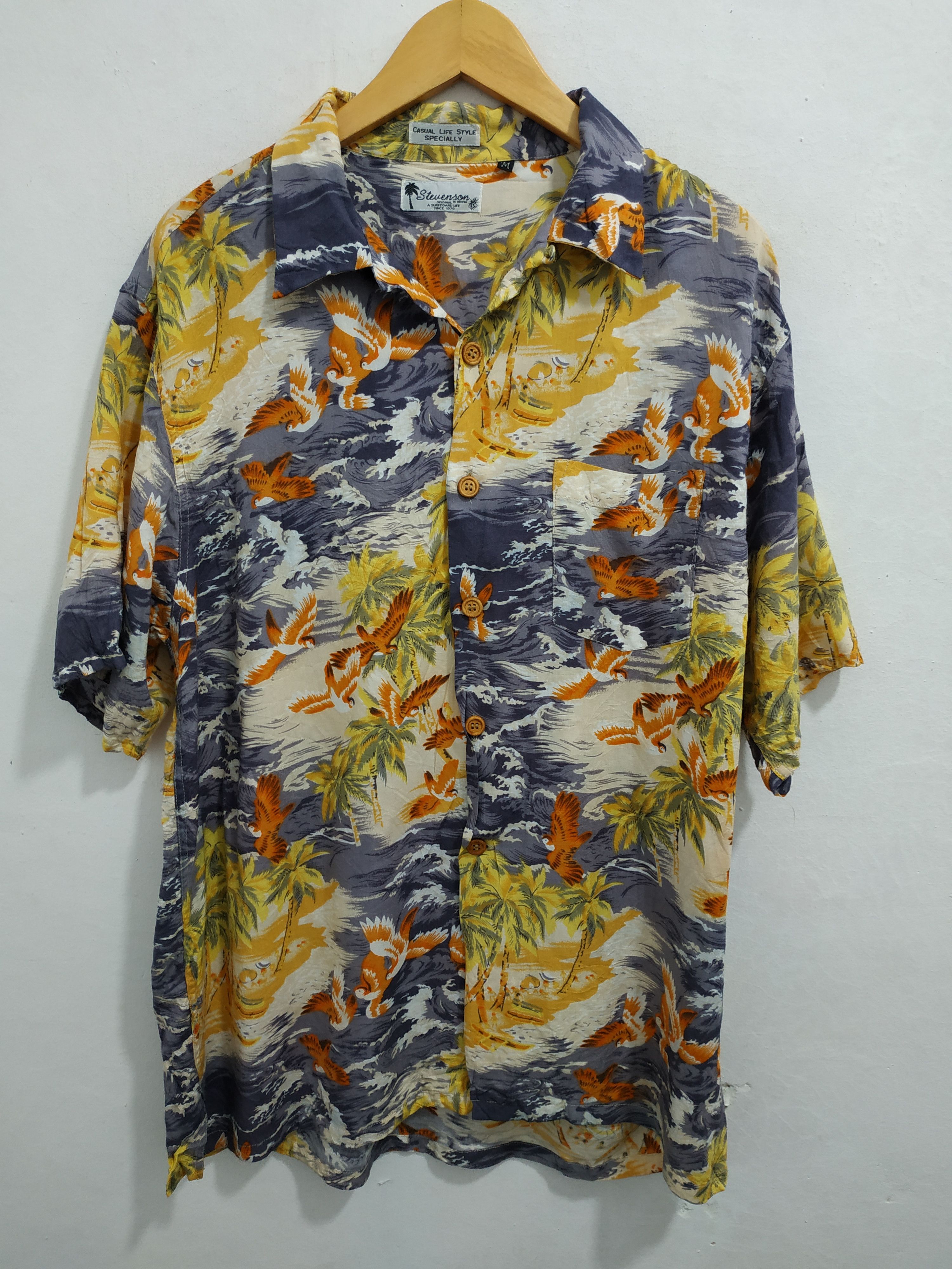 Japanese Brand Stevenson Aloha Hawaiian Rayo Shirt not Sunsurf Size US M / EU 48-50 / 2 - 7 Thumbnail