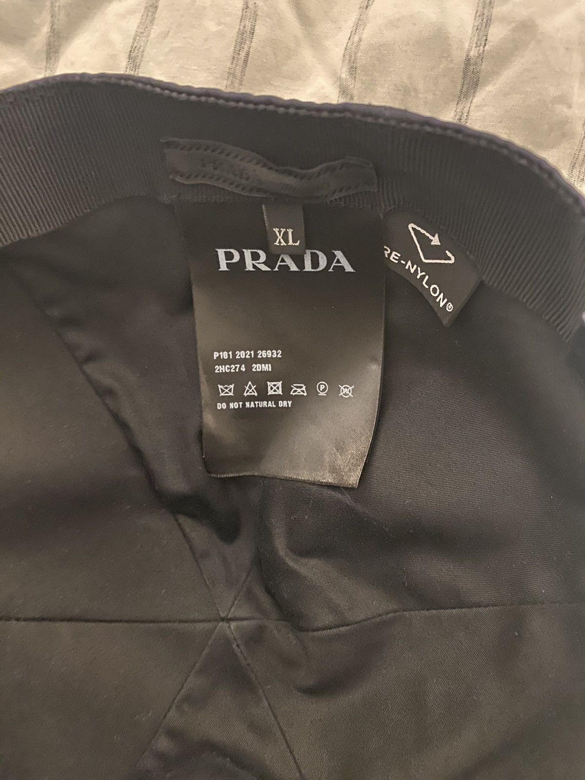 Prada Prada Re-Nylon Baseball Hat Navy Size ONE SIZE - 7 Thumbnail