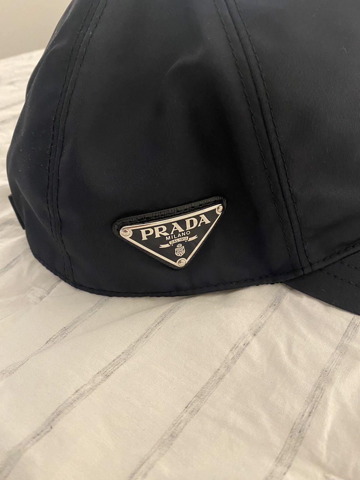 Prada Prada Re-Nylon Baseball Hat Navy Size ONE SIZE - 6 Thumbnail