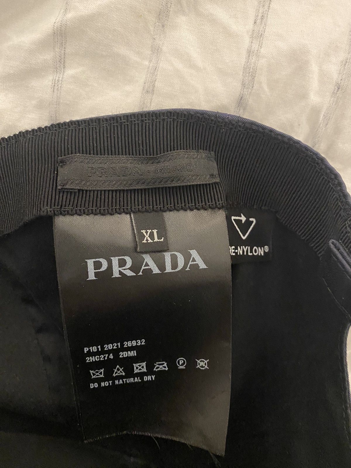 Prada Prada Re-Nylon Baseball Hat Navy Size ONE SIZE - 8 Thumbnail