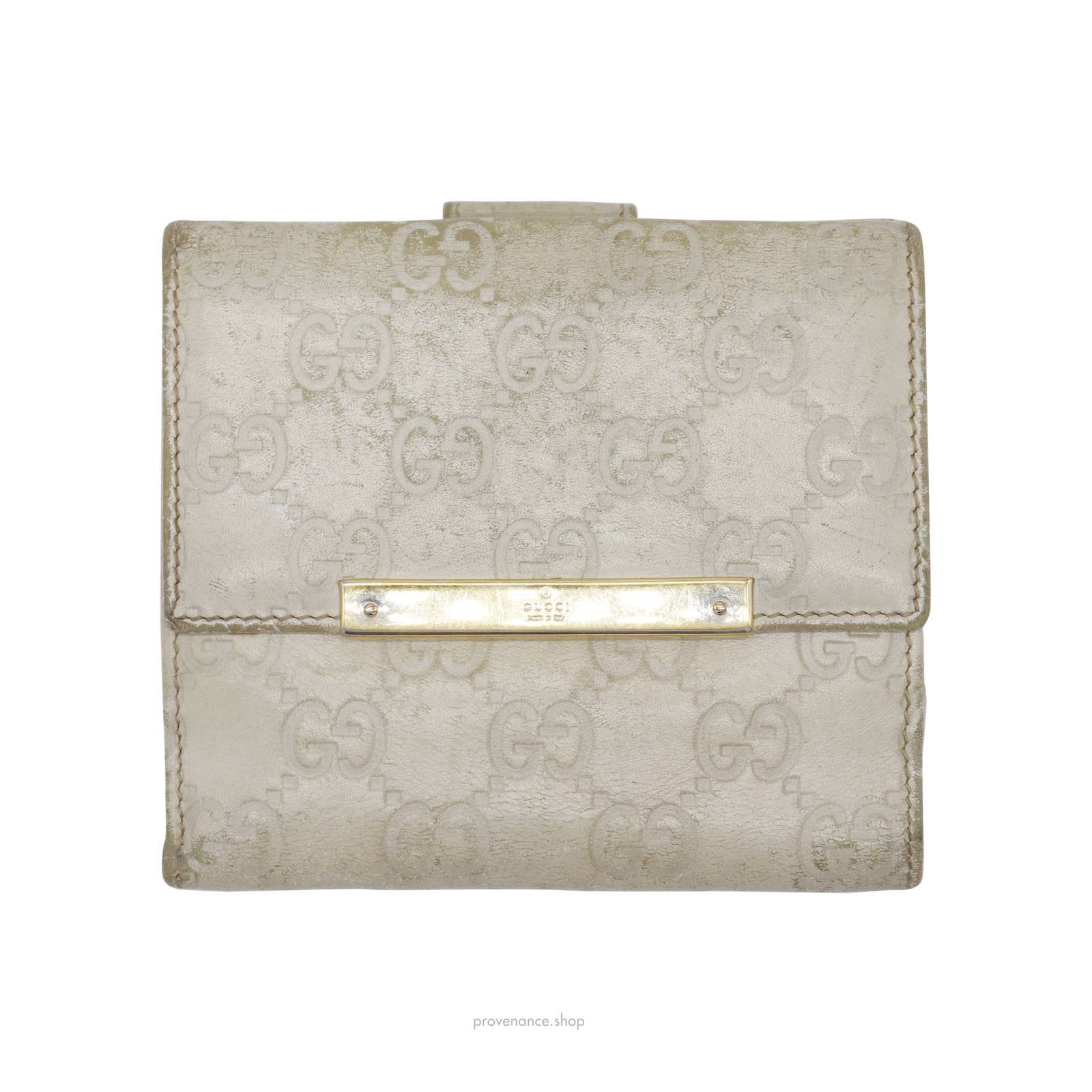 Christian Dior Dior Trotter No. 1 Tri-fold Wallet in Beige