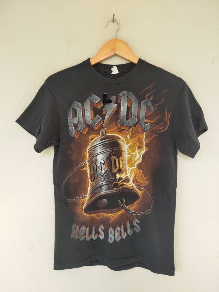 image of Y2K Acdc Band T in Black, Men's (Size 2XS)