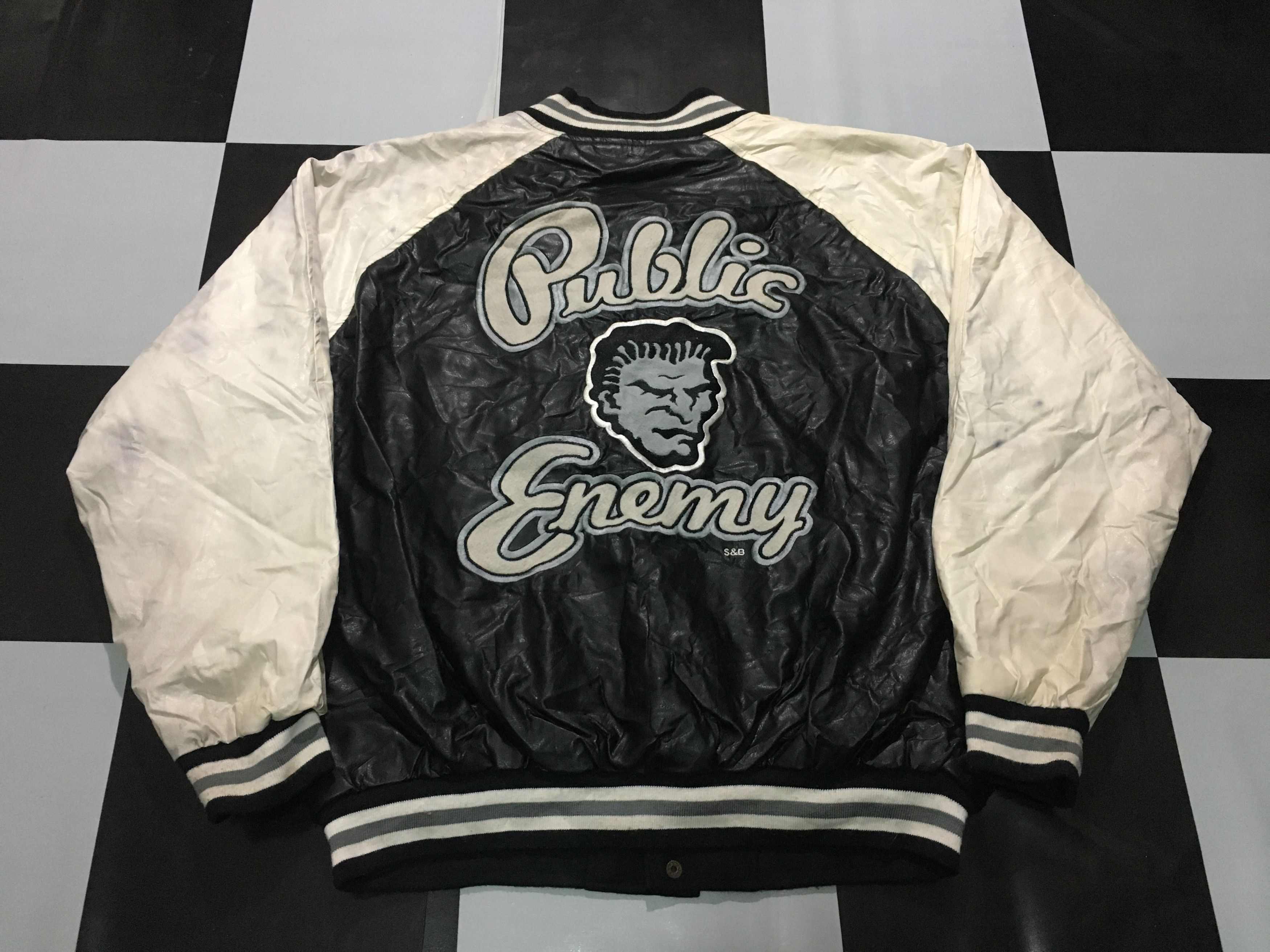 Band Tees × Public Enemy × Rap Tees Vintage Public Enemy varsity jacket bomber Size US L / EU 52-54 / 3 - 2 Thumbnail
