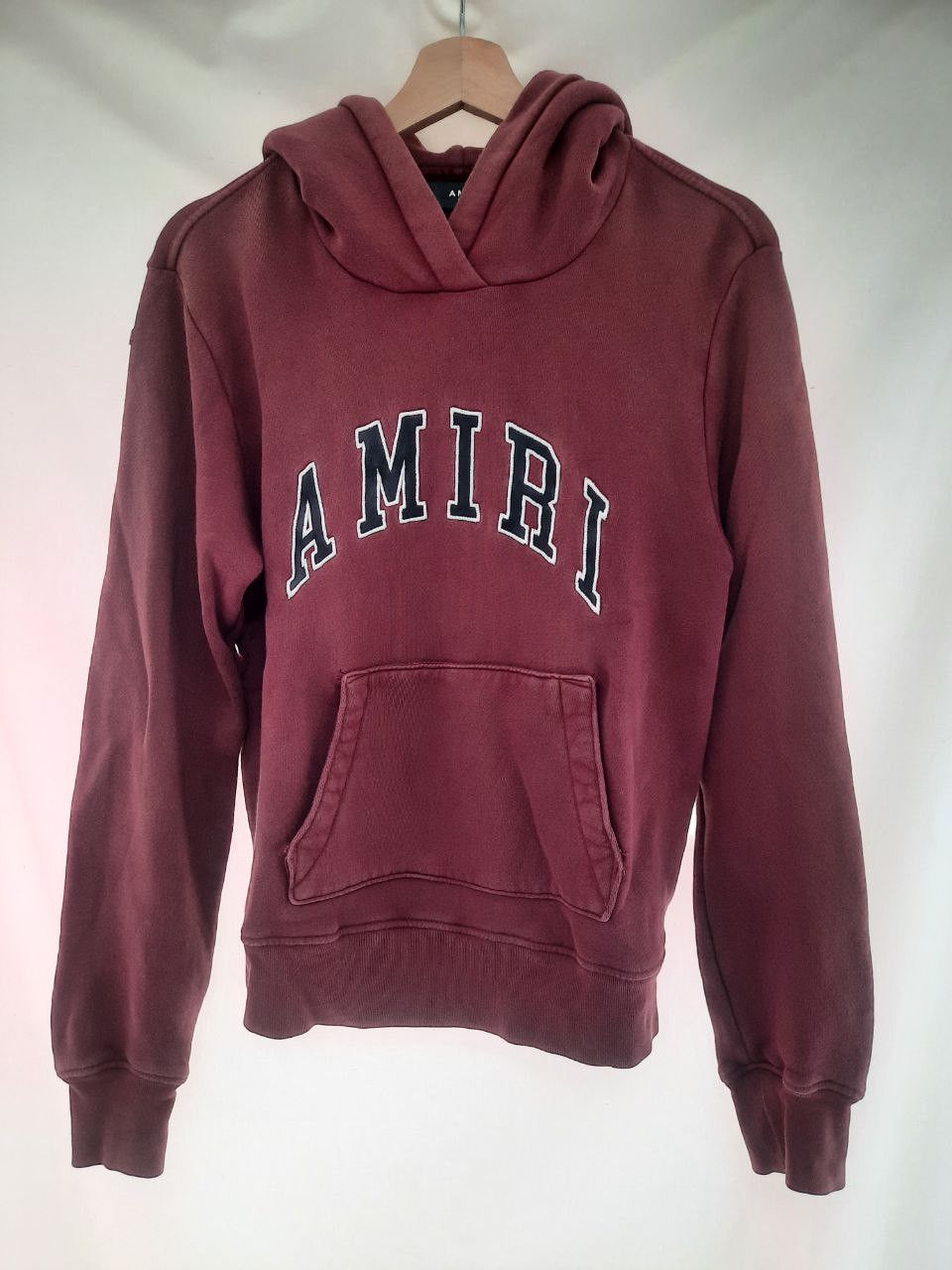 image of Amiri College Logo Hoodie in Burgundy Red, Men's (Size XS)