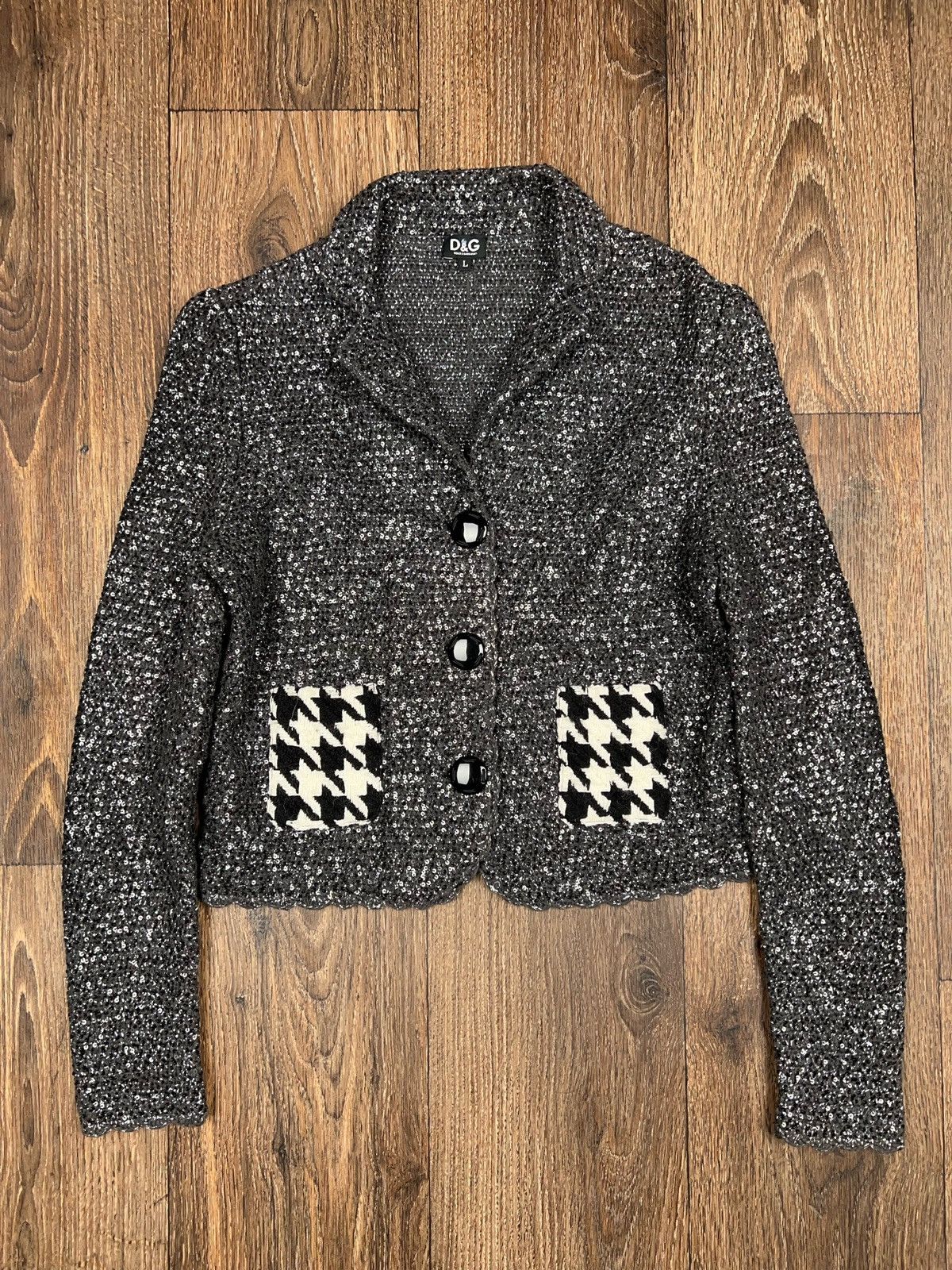 Dolce & Gabbana Dolce Gabbana Lurex Blazer Jacket Cotton Wool Size L / US 10 / IT 46 - 1 Thumbnail