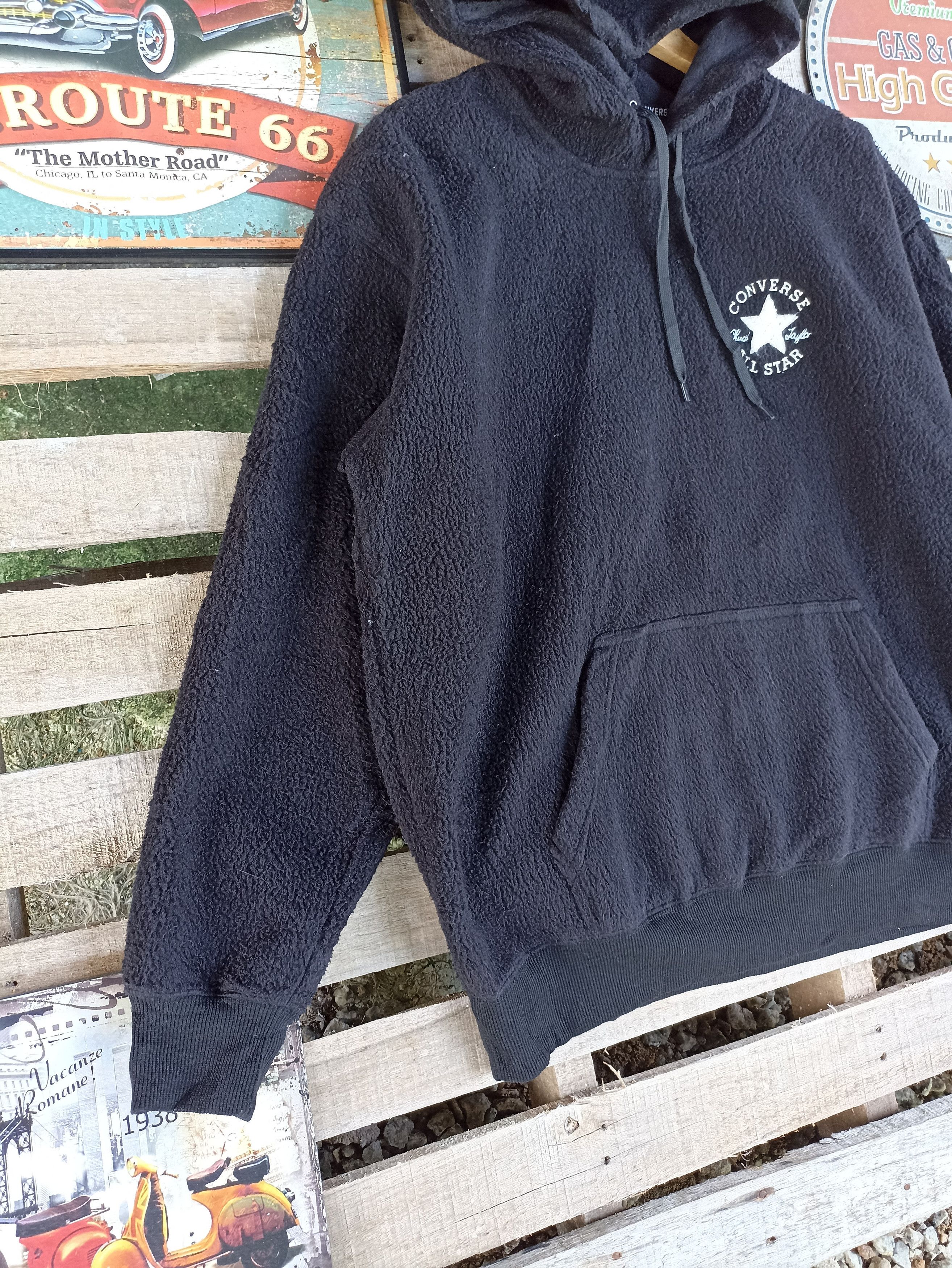 Converse × Japanese Brand × Vintage Vintage Converse Fleece Sweatshirt Hoodie Size US M / EU 48-50 / 2 - 2 Thumbnail