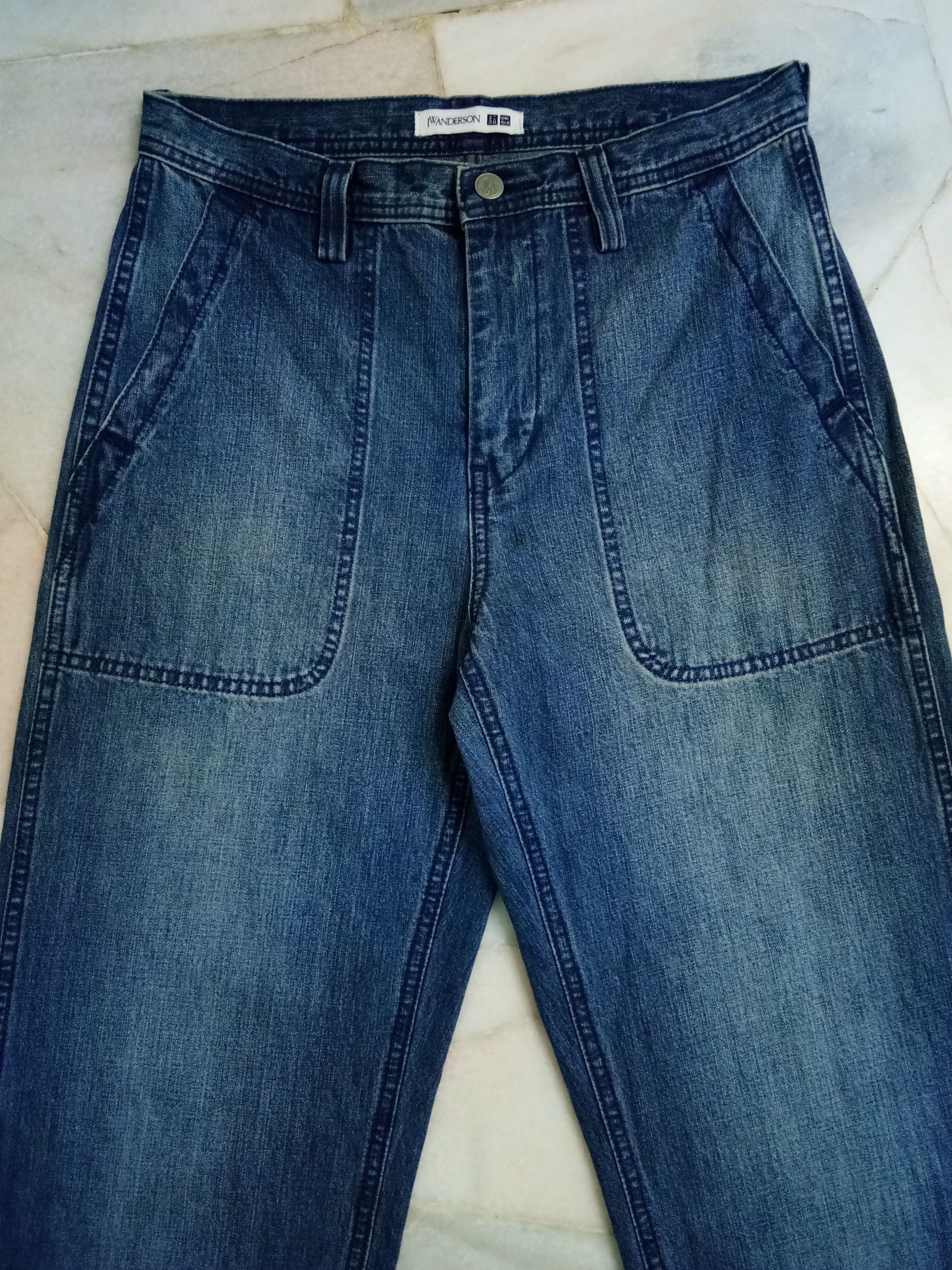 JW Anderson × Uniqlo JW Anderson x Uniqlo Men’s JWA Baker-Style Denim Work Pants Size US 30 / EU 46 - 6 Thumbnail