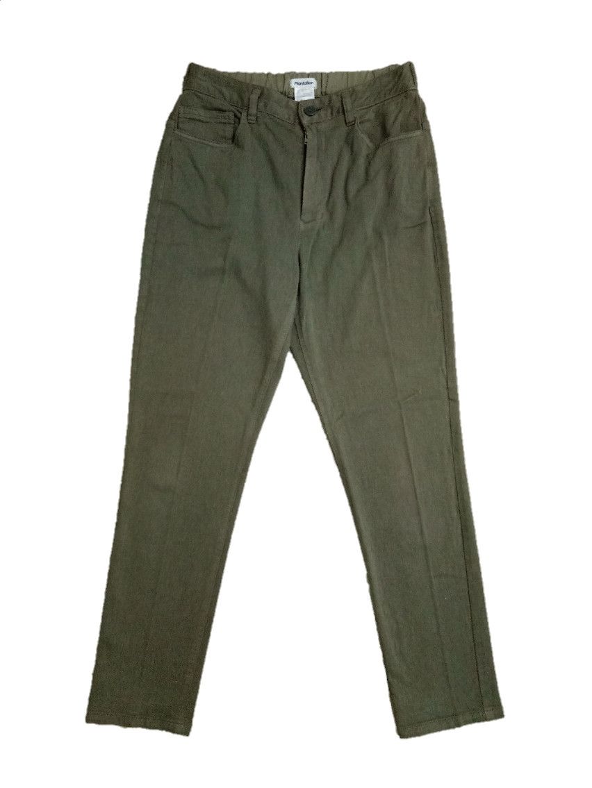image of Archival Clothing x Issey Miyake Plantation Casual Trousers in Olive Drab/Green, Men's (Size 29)