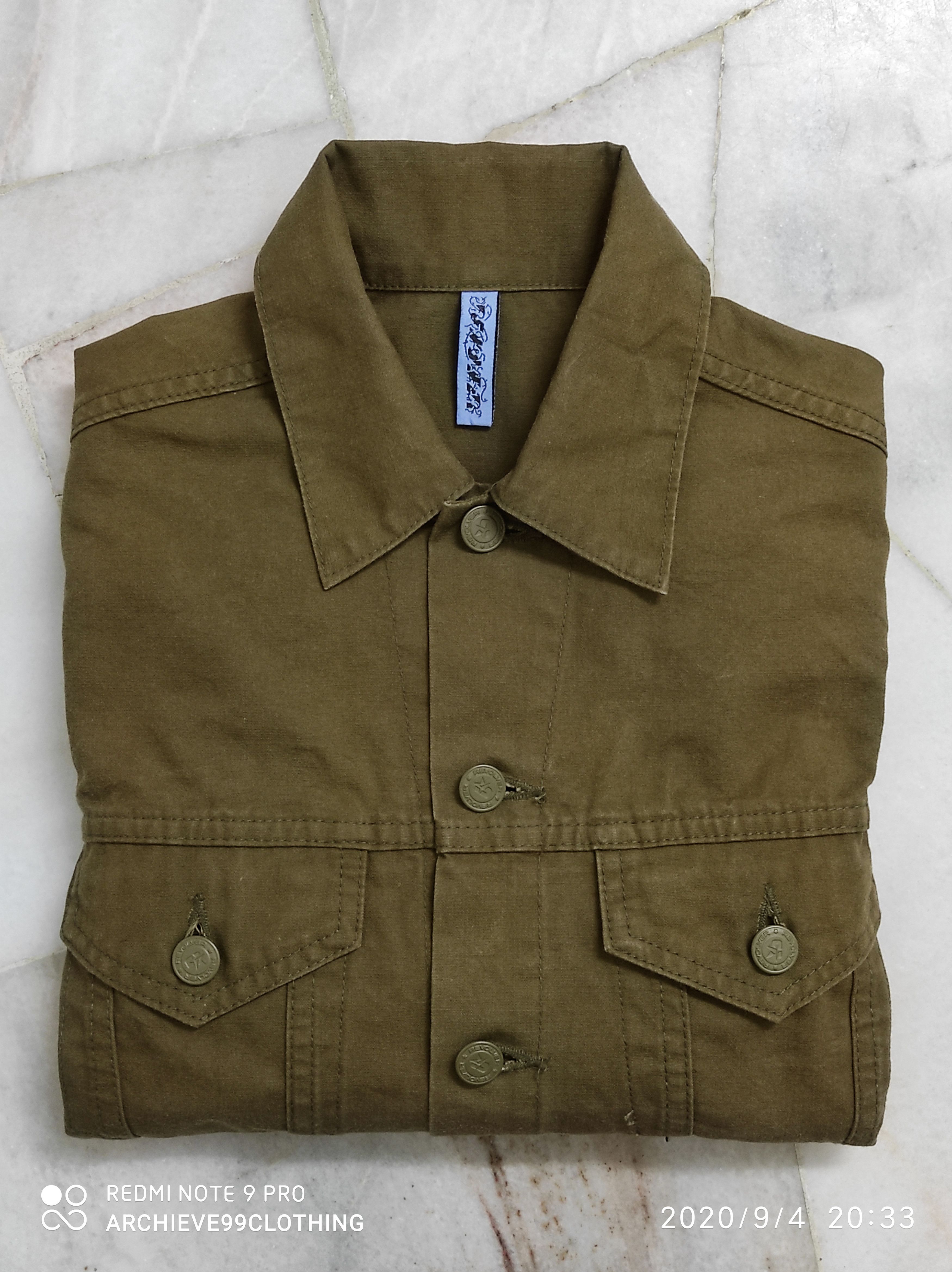Hiroshi Fujiwara Revolver canvas khaki green army Fatigue jacket Size US M / EU 48-50 / 2 - 12 Thumbnail