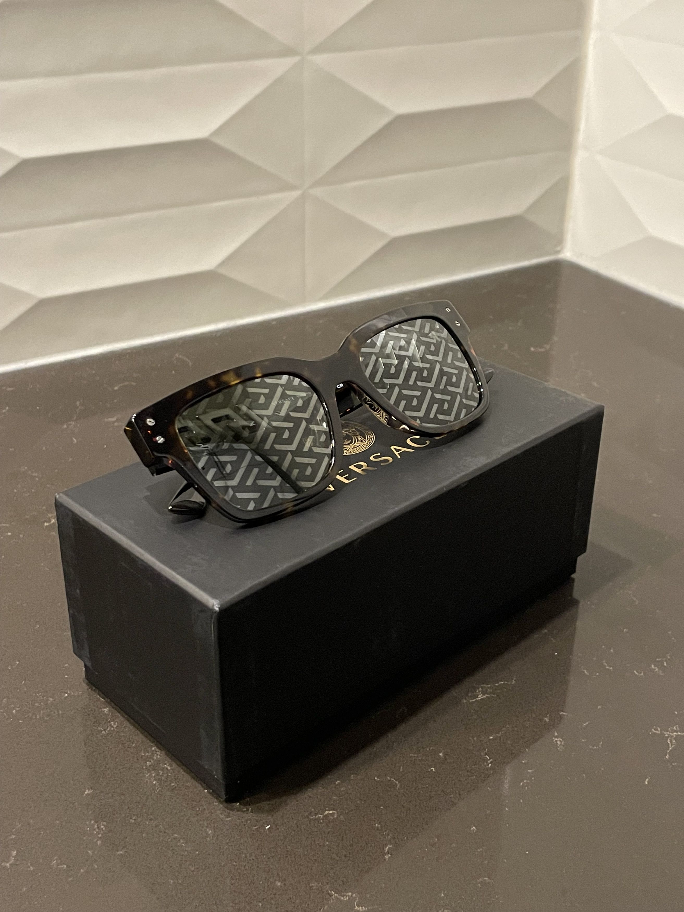 image of Versace Sunglasses in Dark Havana, Men's