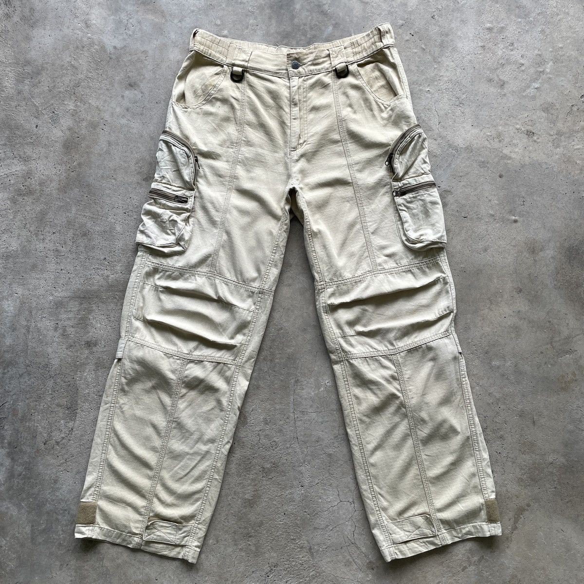 Japanese Brand Vtg Japanese Brand Sun Faded 3D Pocket Cargo Pants Tactical Size US 33 - 1 Thumbnail
