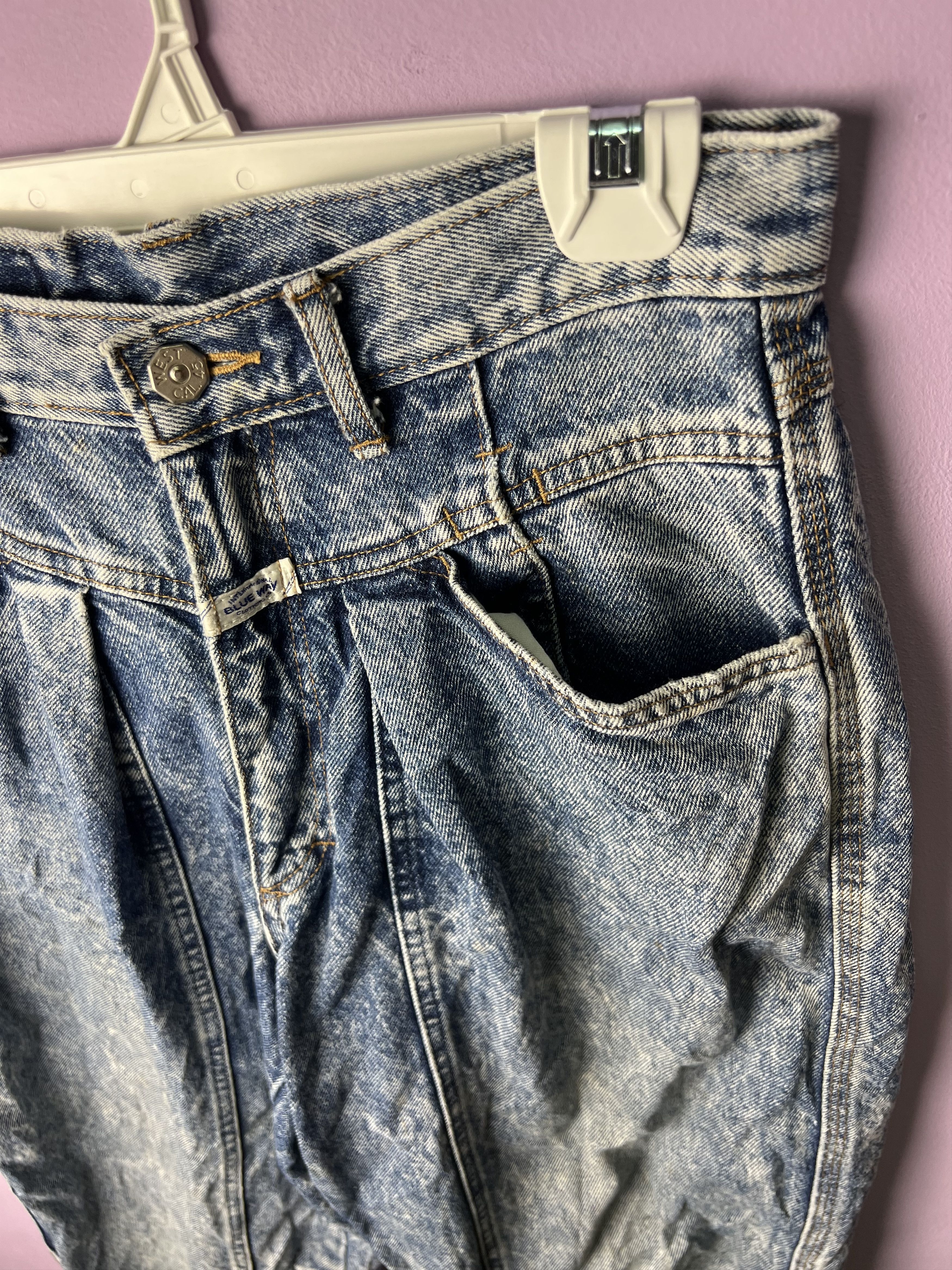 Japanese Brand 🔥Vintage Blue Way Acid Wash Distressed Denim Size US 29 - 9 Thumbnail