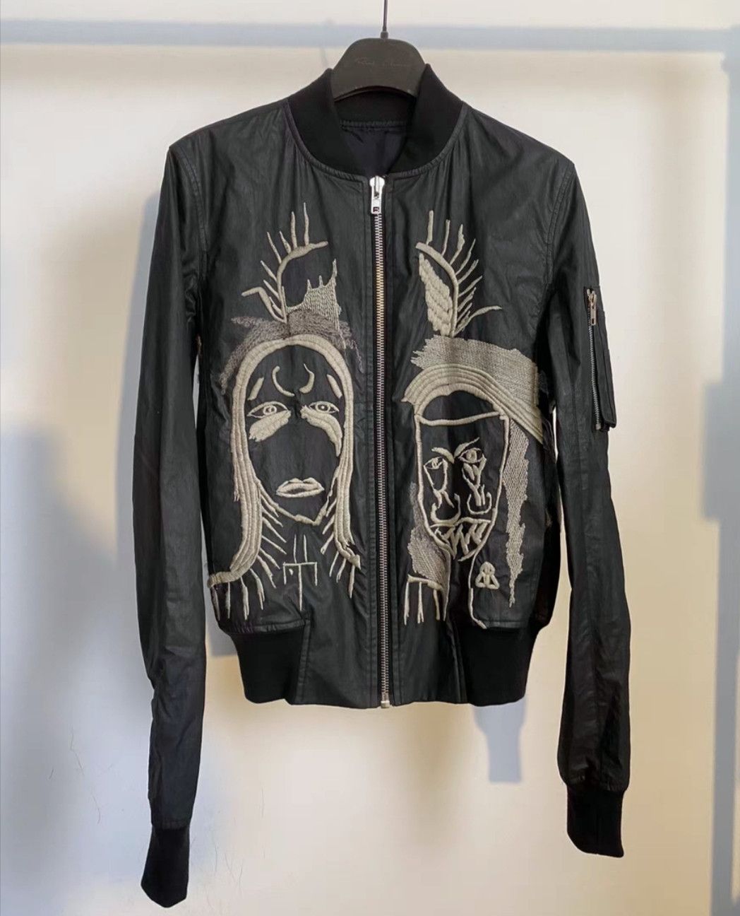image of Rick Owens Ro Grimace Ma1 Jacket in Black, Men's (Size 2XS)