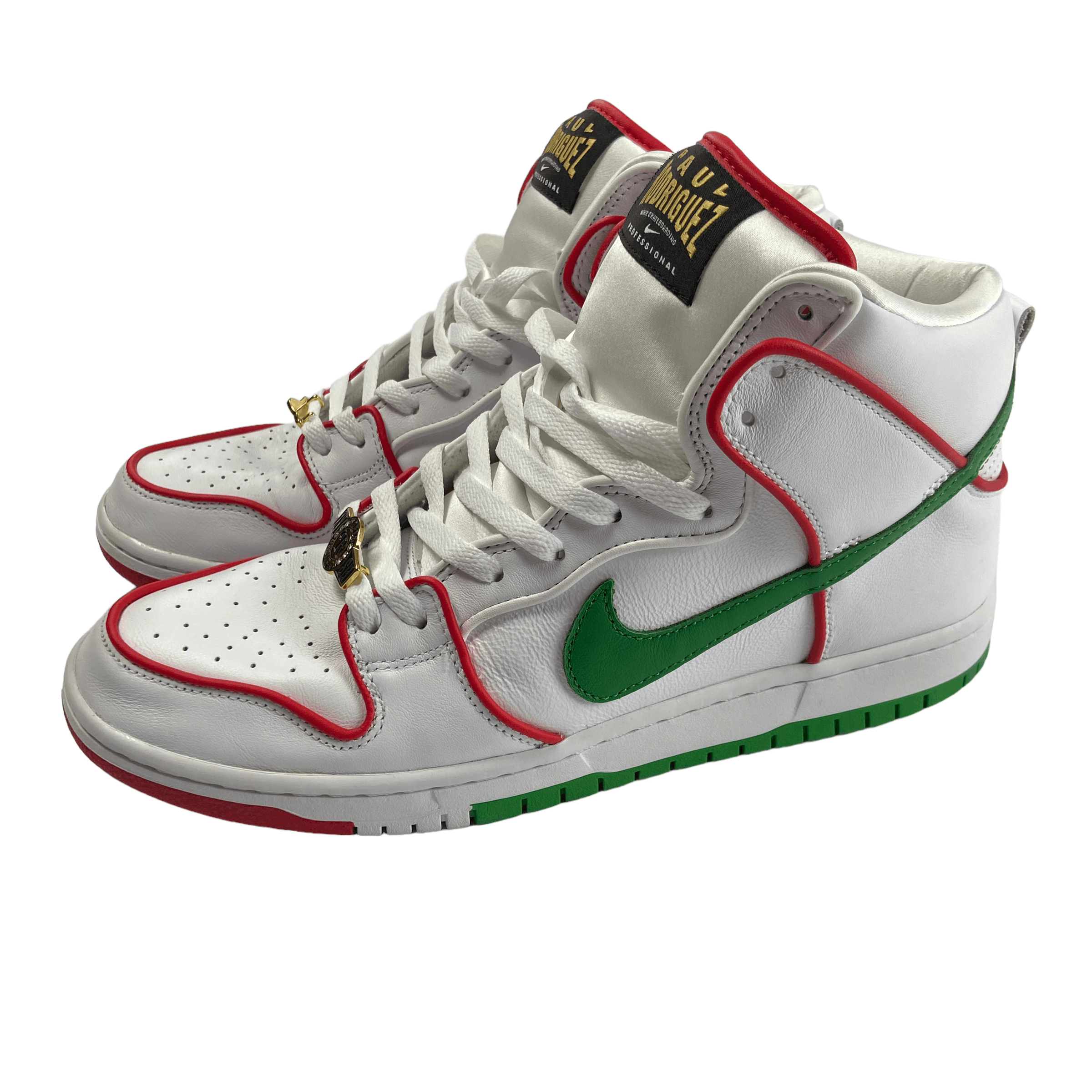 image of Worn Once - Nike Sb Dunk High Paul Rodriguez Shoes in White, Men's (Size 11.5)