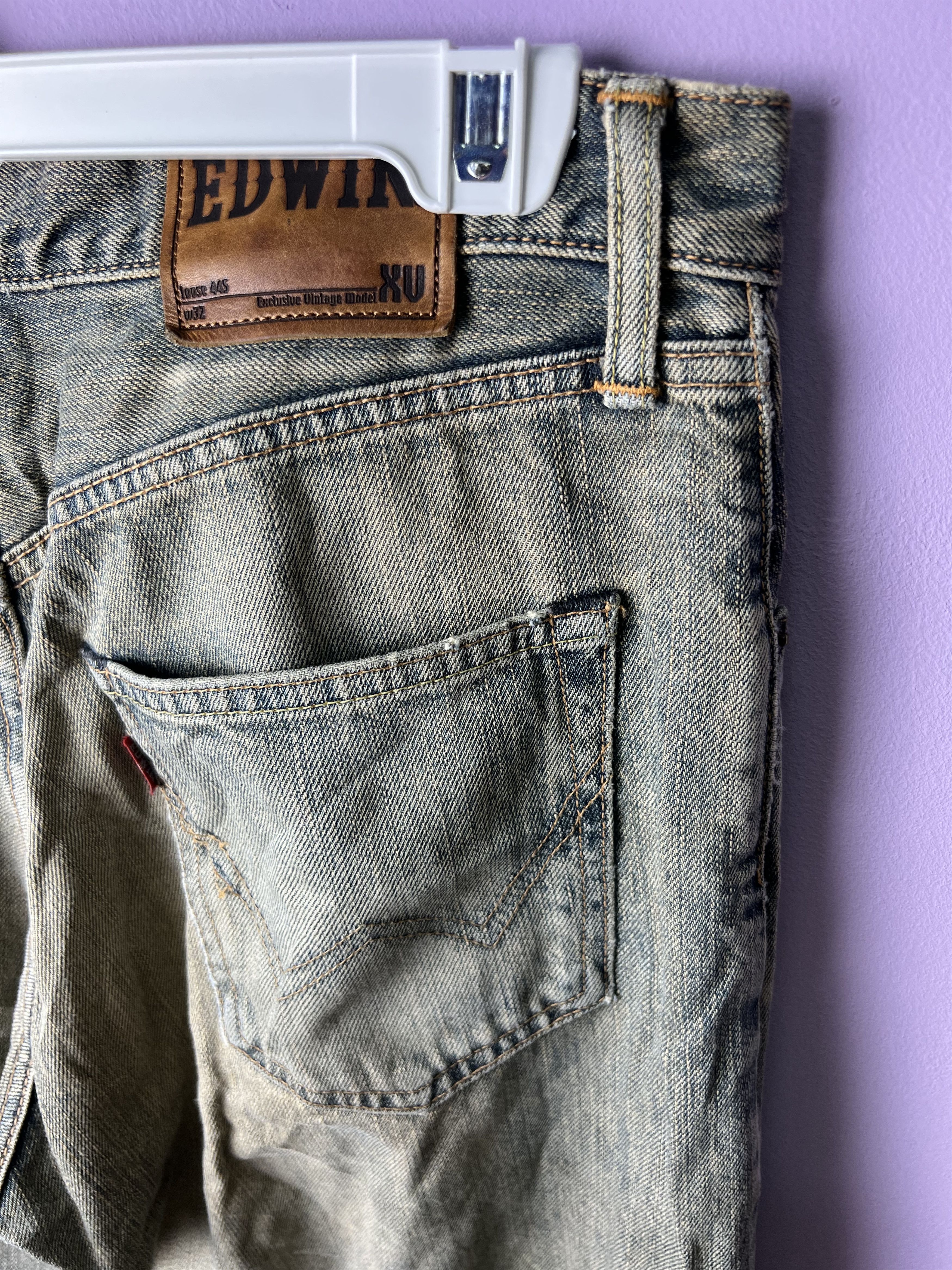 Edwin 🔥Edwin Exclusive Vintage Distressed Denim Size US 31 - 16 Thumbnail
