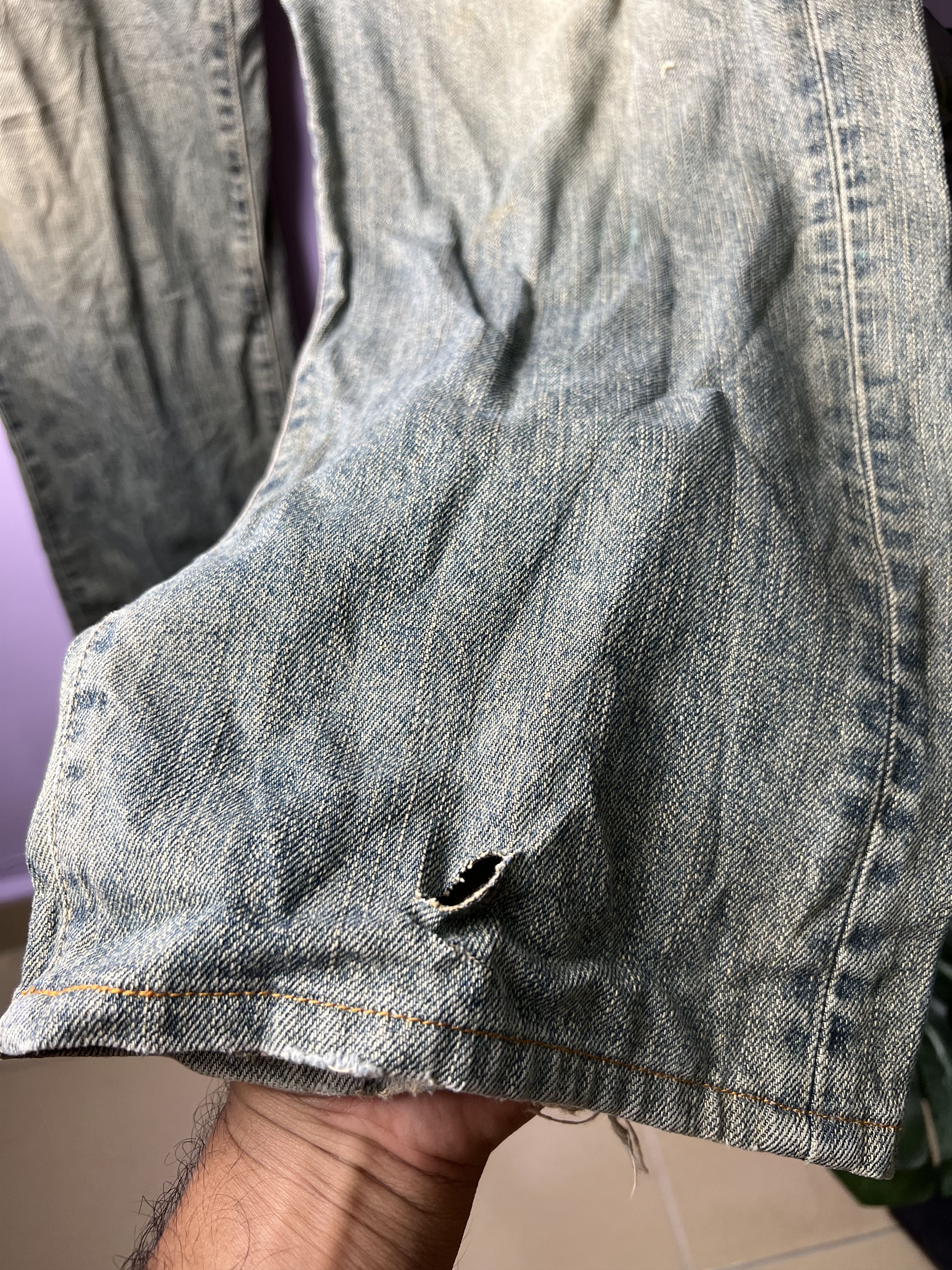 Edwin 🔥Edwin Exclusive Vintage Distressed Denim Size US 31 - 6 Thumbnail