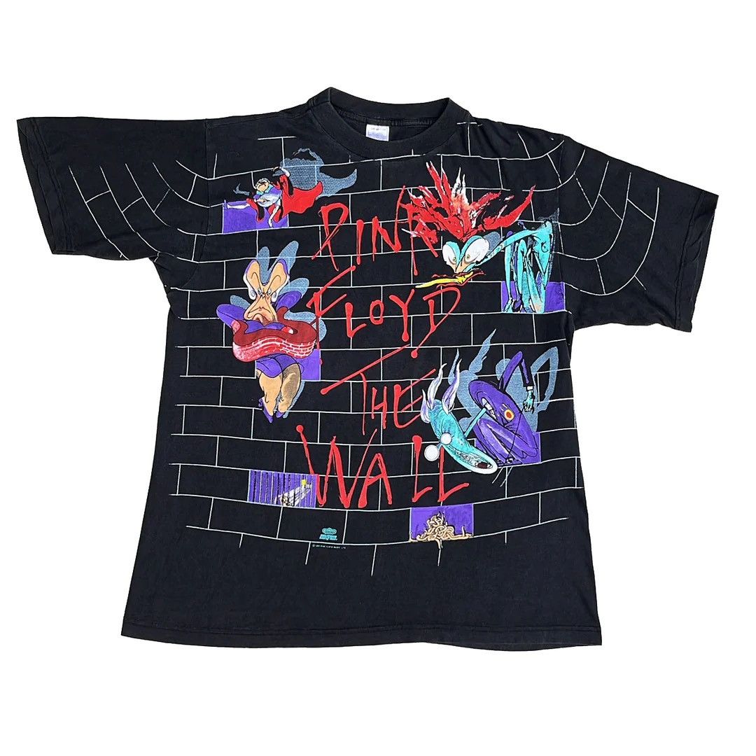 Band Tees Pink Floyd 80s The Wall Vtg All Over AOP Winterland T-Shirt Size US XL / EU 56 / 4 - 1 Thumbnail